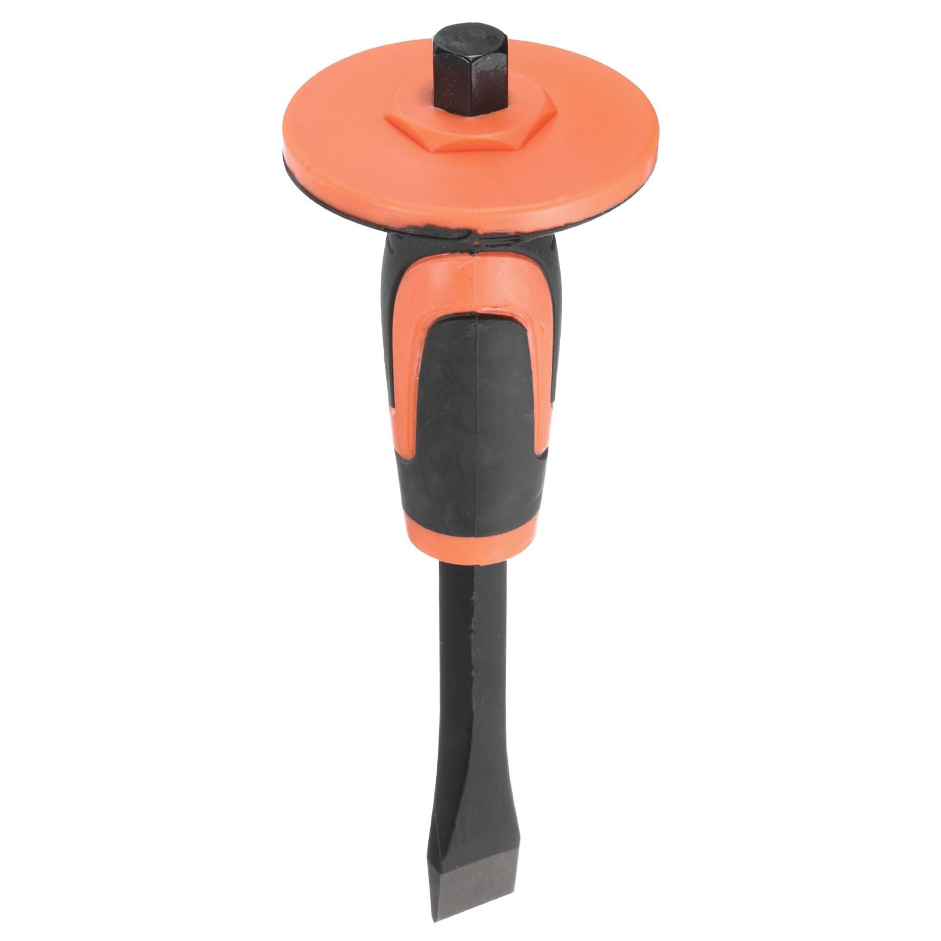 Heavy Duty Masonry Flat Chisel with Hand Guard – 9.7in Stone, Brick & Concrete Breaking Tool