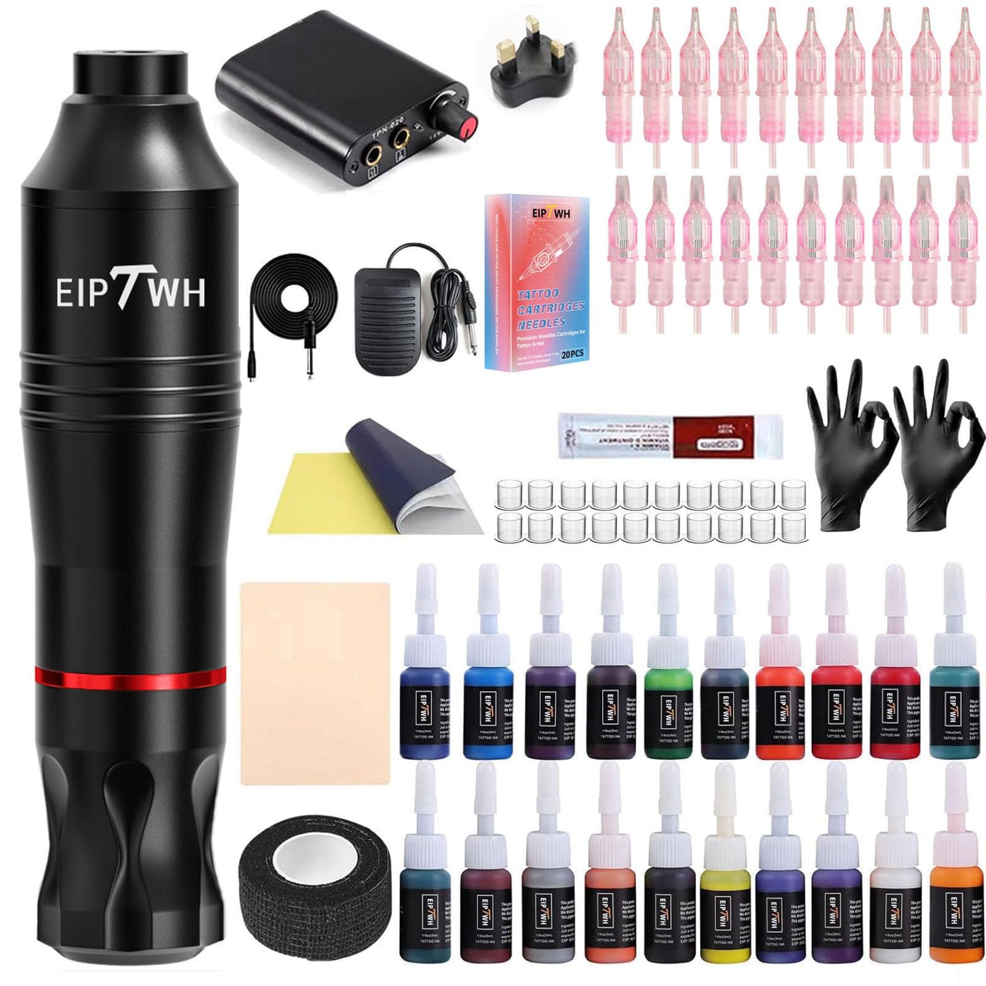 EIPTWH 200PCS Tattoo Pen Covers, Blue Colors Disposable Machine Covers for Tattoo Artists
