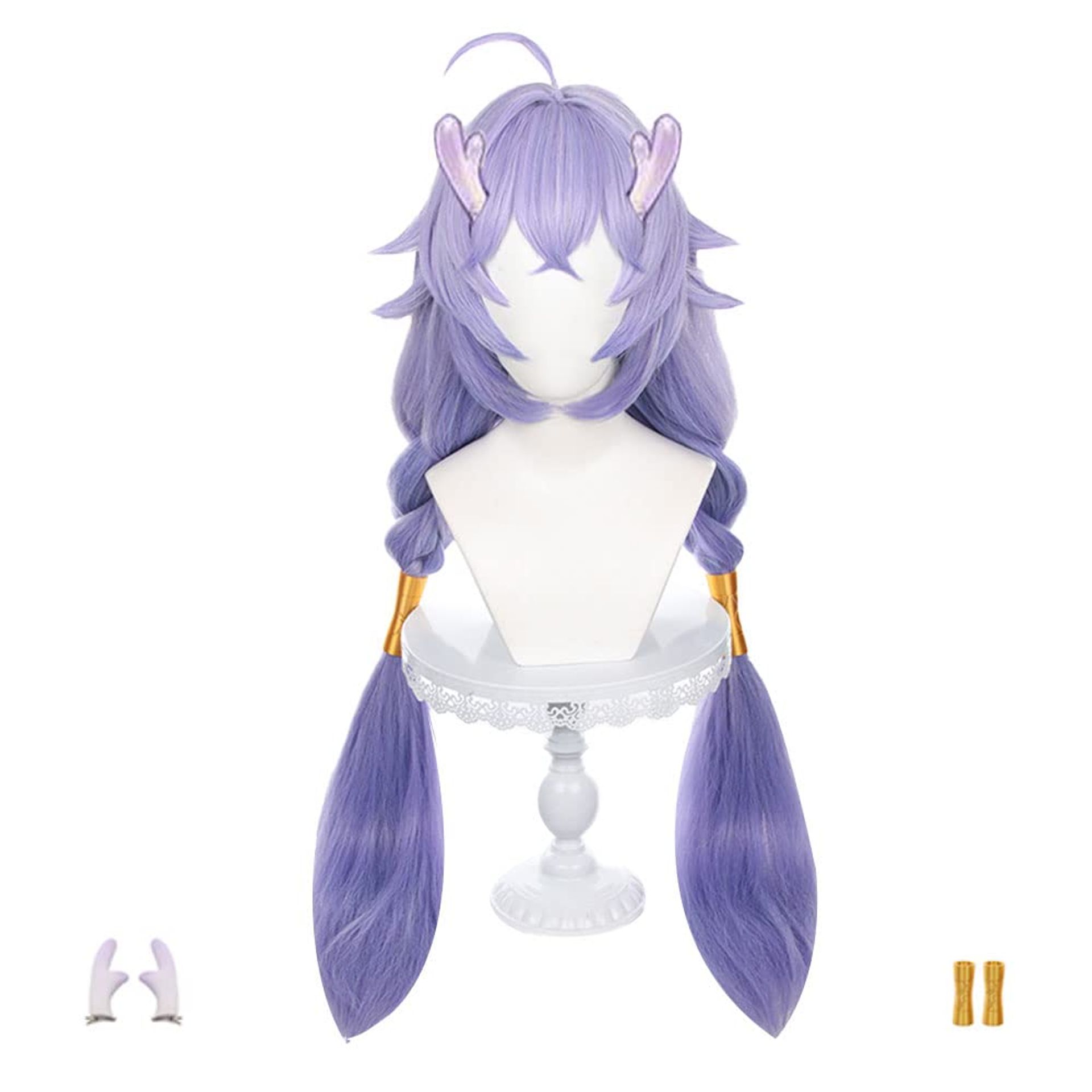 Cosplay Wig Heat Resistant Synthetic Fibre Adjustable Cap for Game Characters - Bailu Style