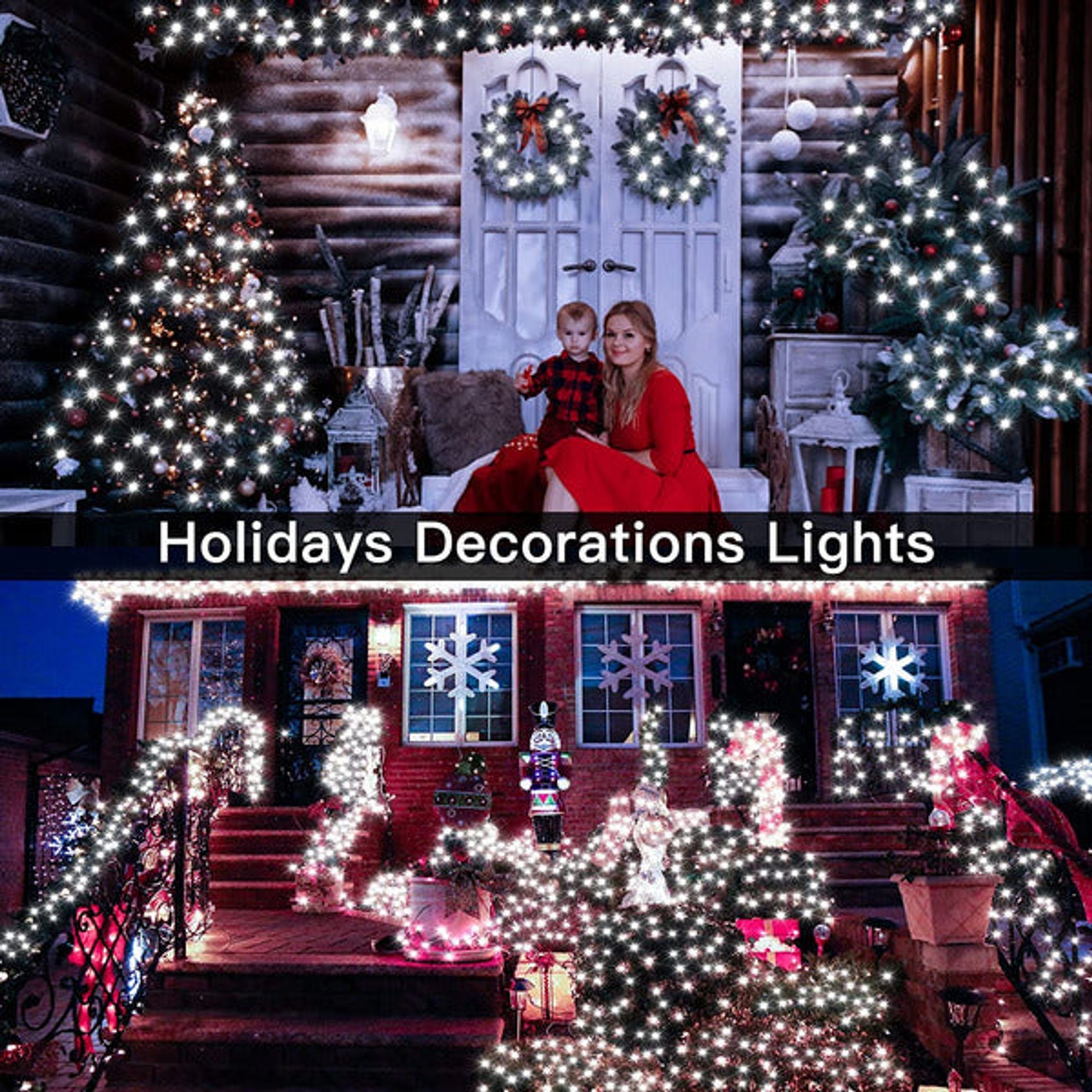 Nextronix Christmas Tree Fairy Lights: 800LEDs 80m String Lights Mains Powered Outdoor Indoor