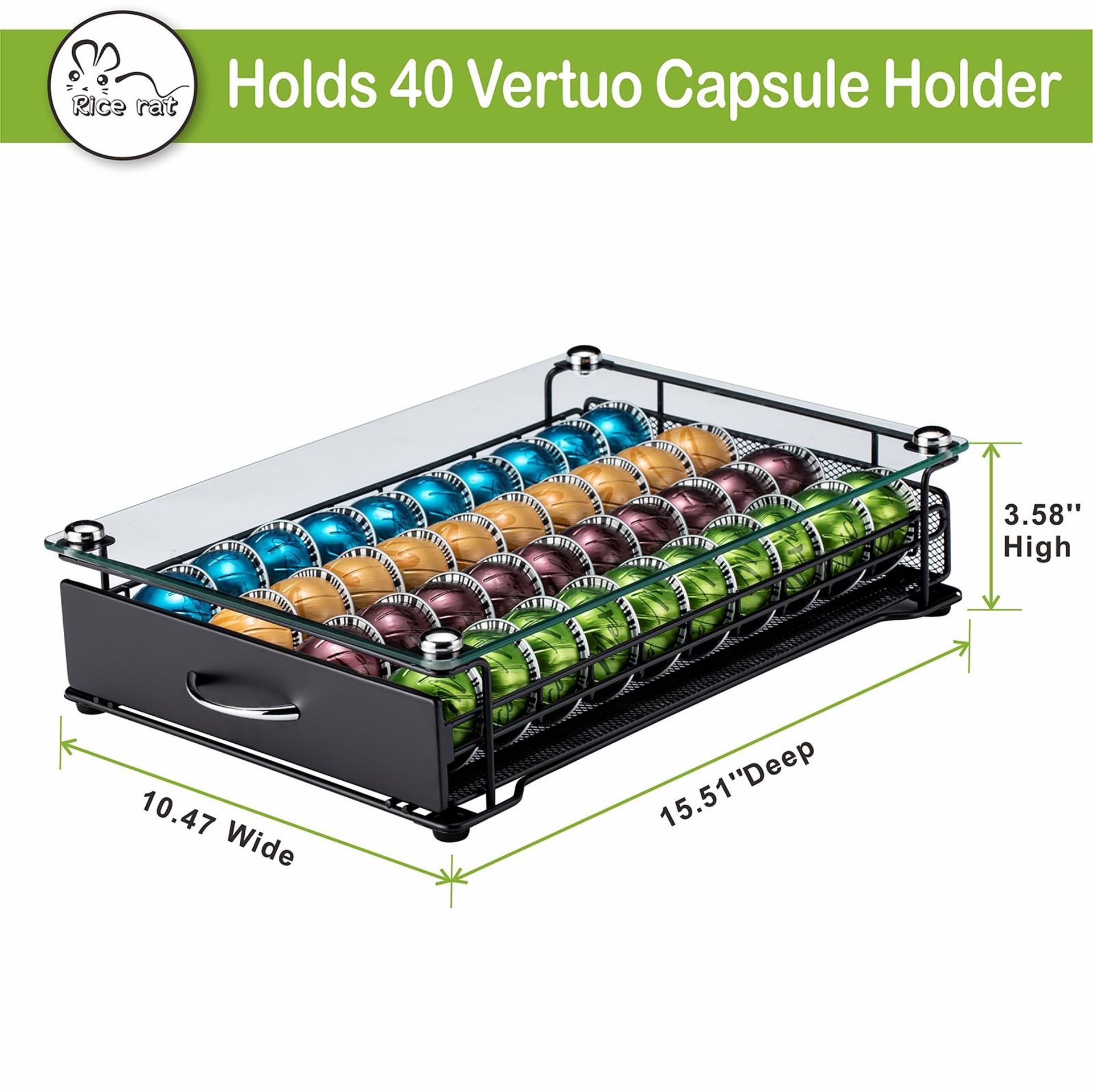 Présentoir Capsules Nespresso - HiveNets - Métal - 40 Dosettes - Design
