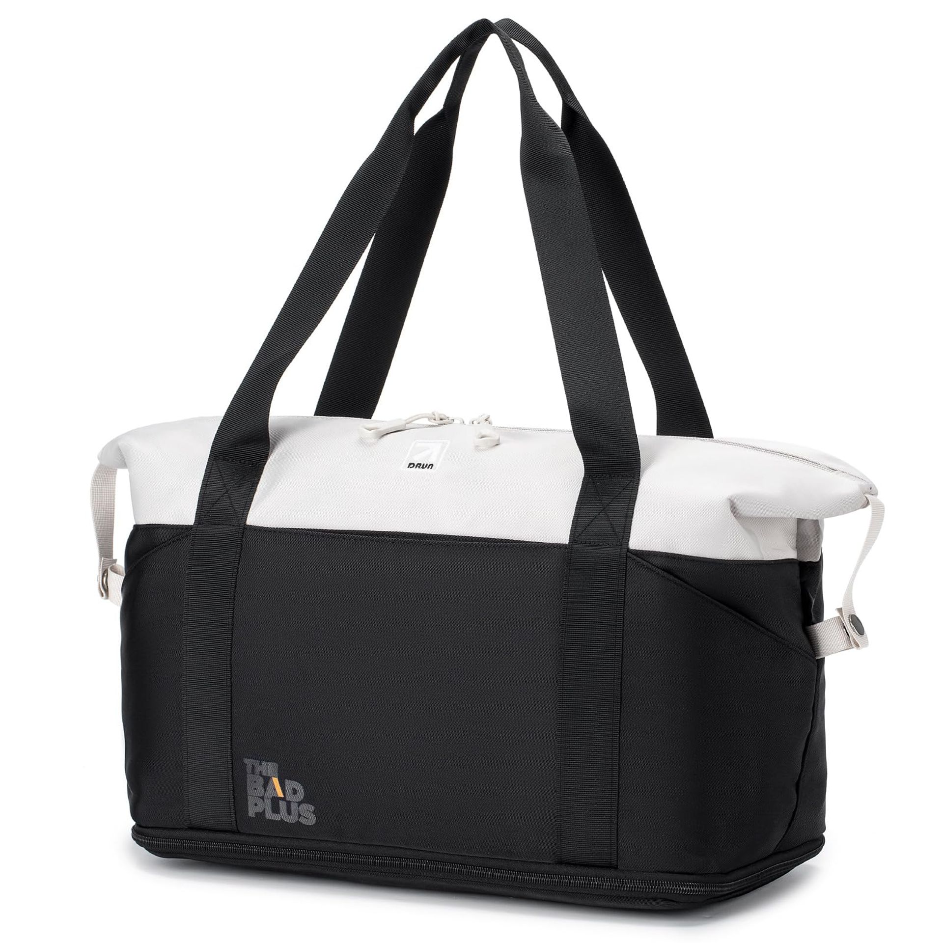 Travel Duffle Bag Expandable Cabin Holdall Waterproof Lightweight Carry-On Luggage 40x30x25cm - Black