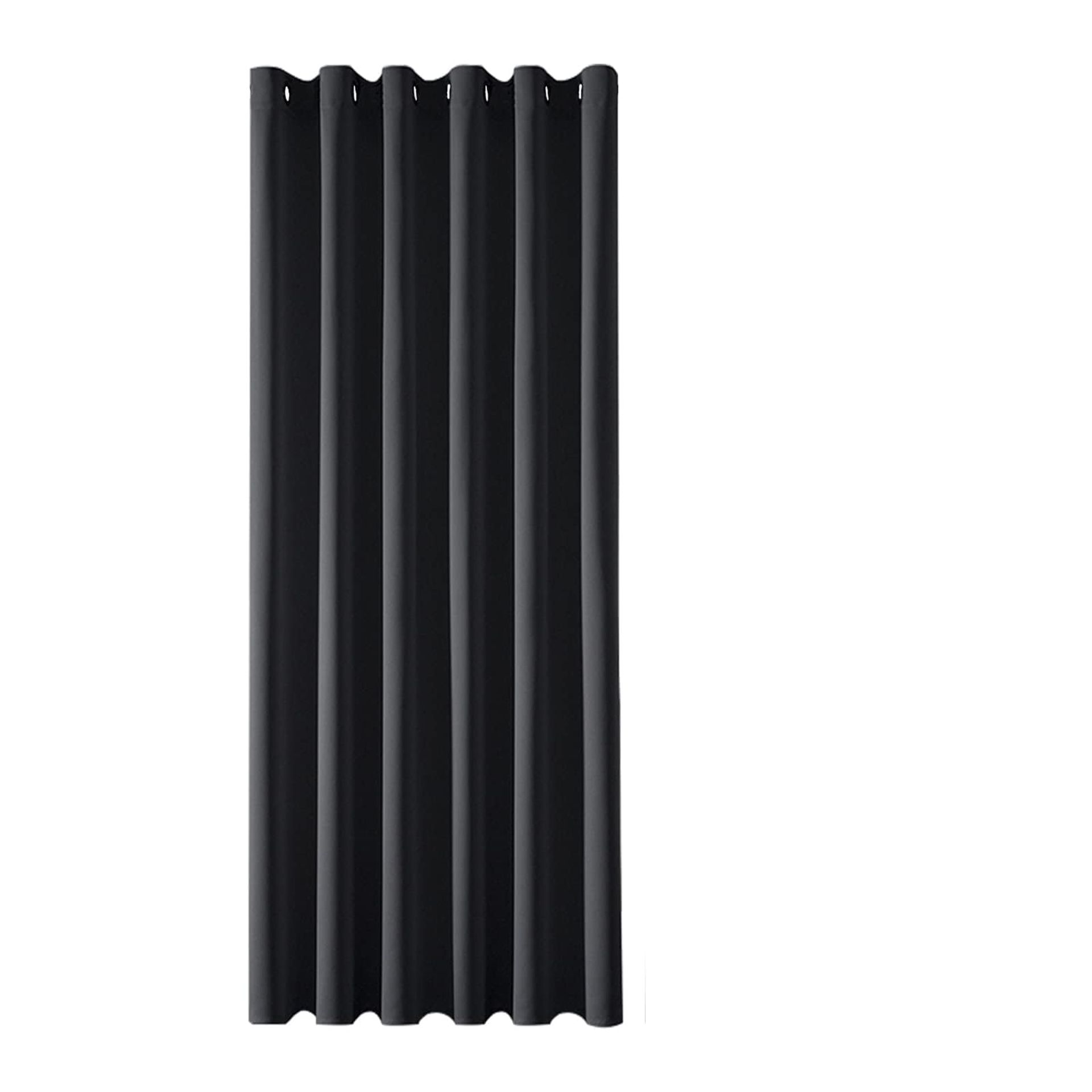 MRTREES Black Blackout Curtains for Bedroom Window Short Curtains Eyelet for Kitchen Soft Texture Window Treatments, 1 Panel 52x63 Inch, Black
