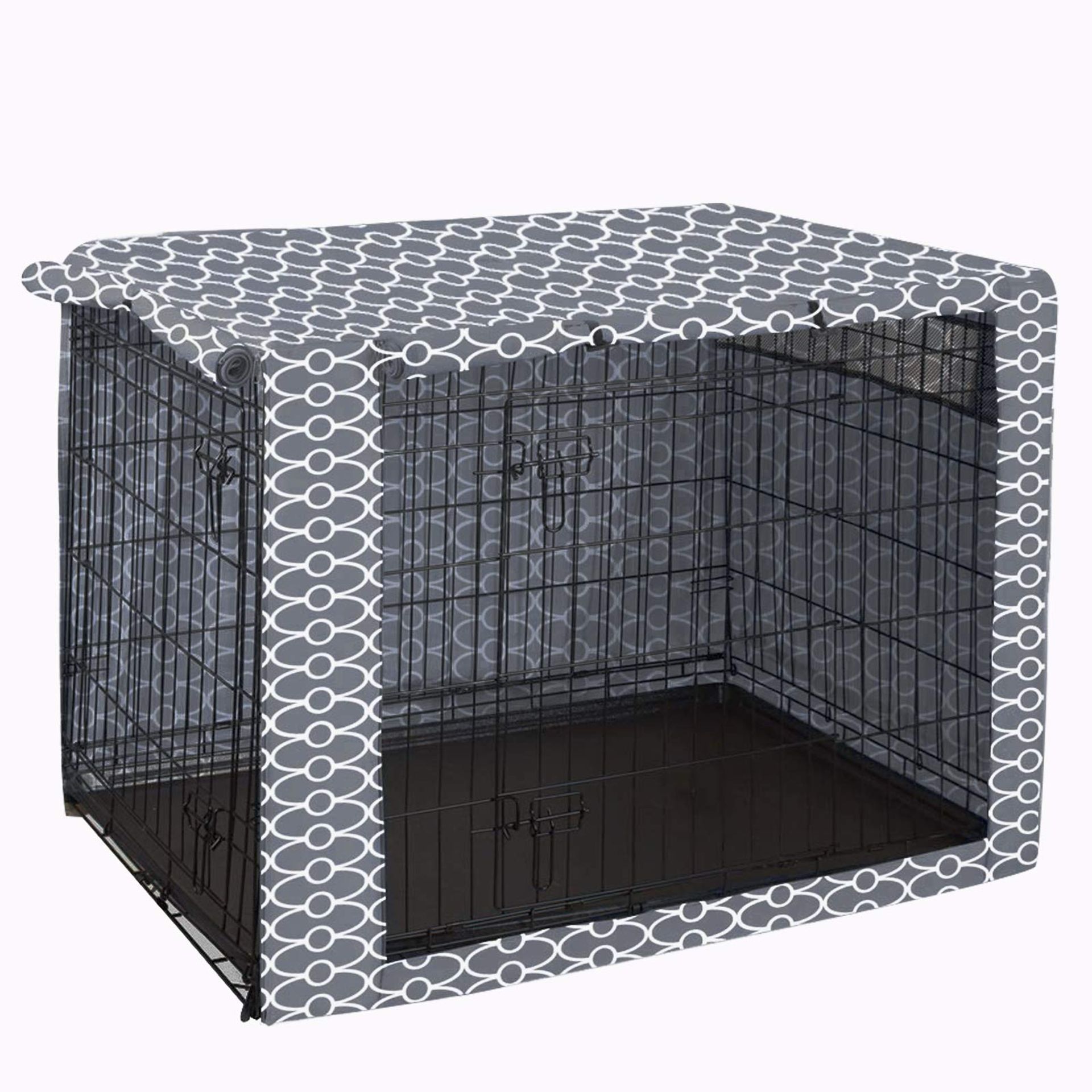 Dog Crate Cover Heavy Duty Waterproof Windproof Nylon for Wire Kennels Indoor Outdoor - GreyPaw Small