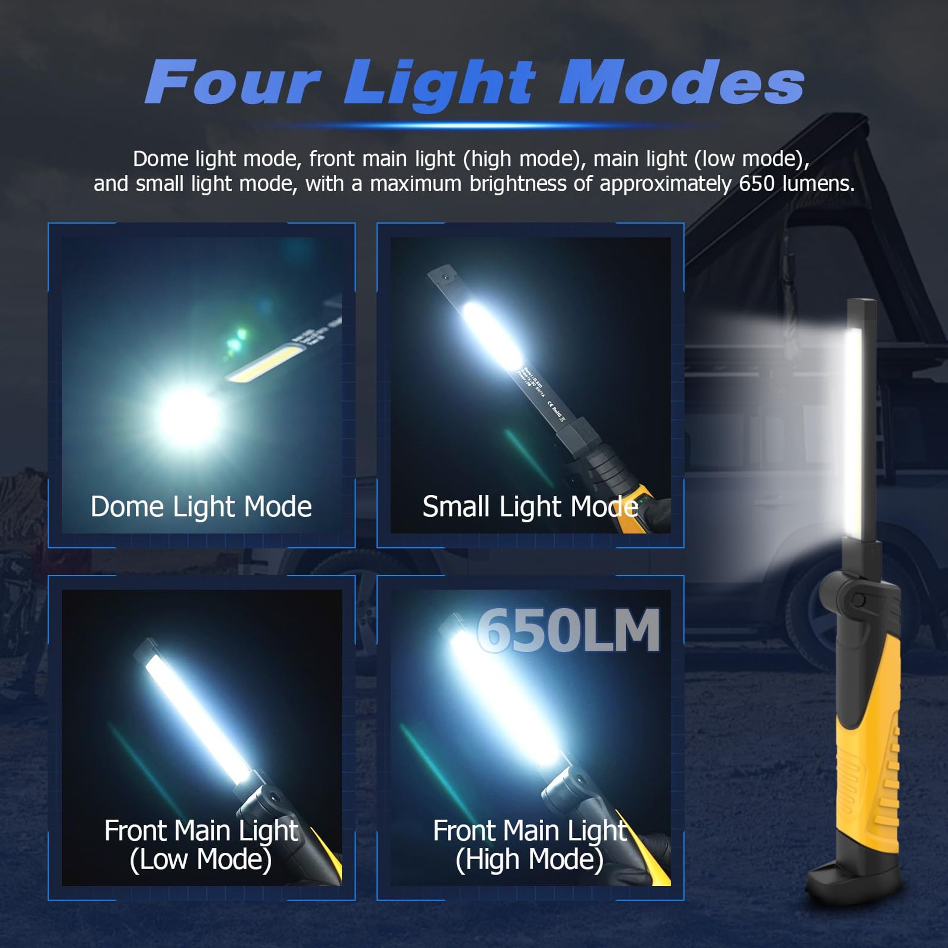 Rechargeable LED Inspection Work Light 650 Lumens