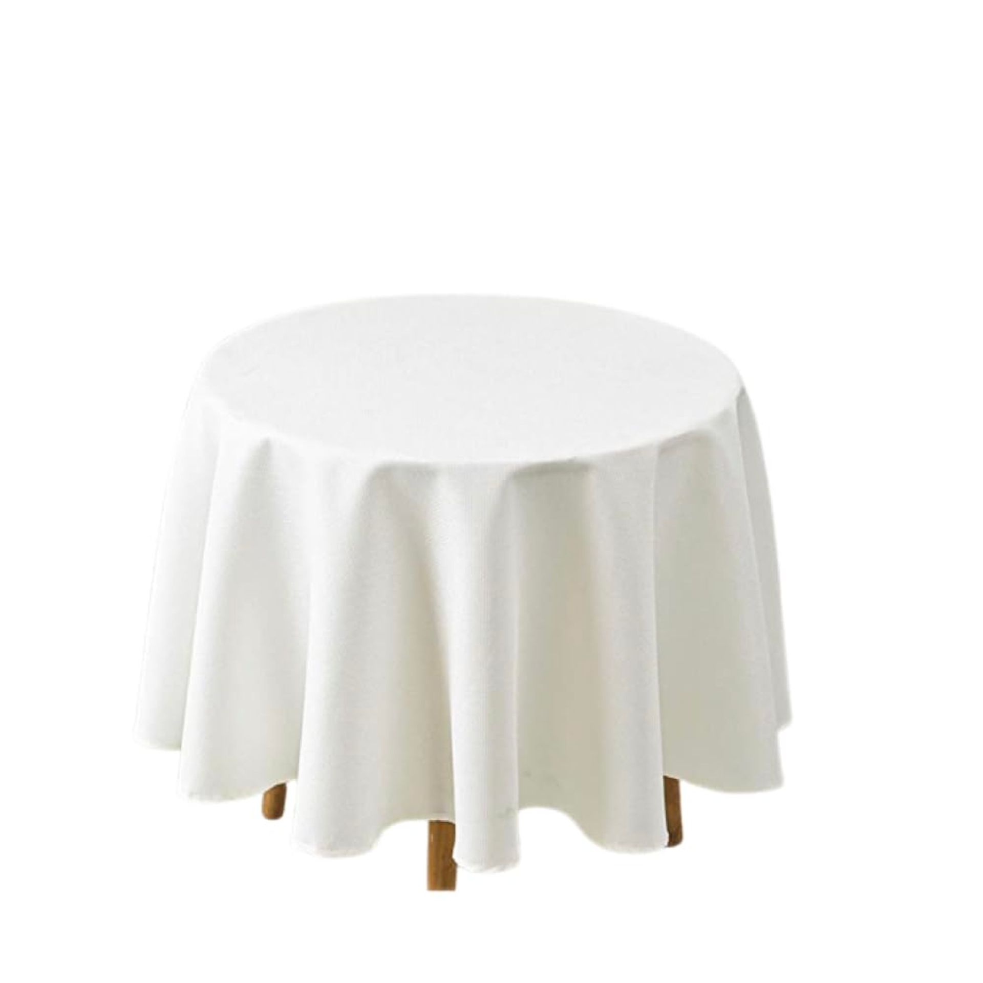 72'' White Round Tablecloth for Cocktail & Coffee Tables, Perfect for Events & Weddings