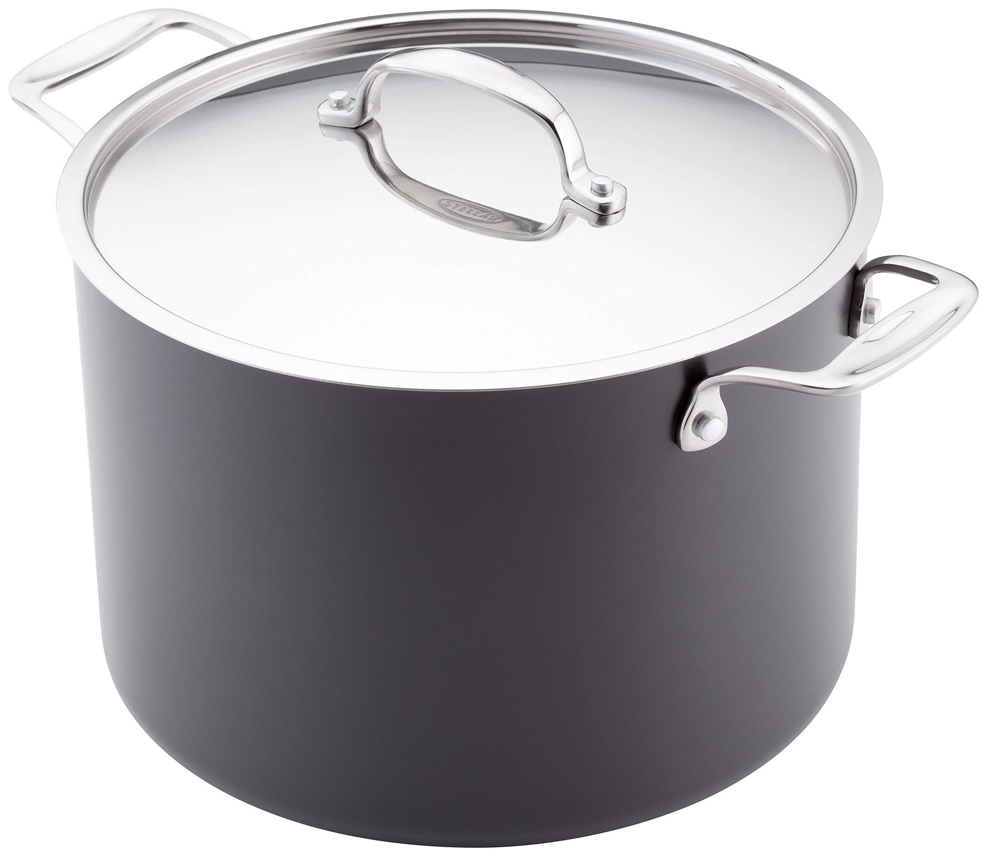 Hard Anodised Casserole Pan 24cm Non-Stick Cookware Induction & Oven Safe - Black 3.7L - Spring Refresh