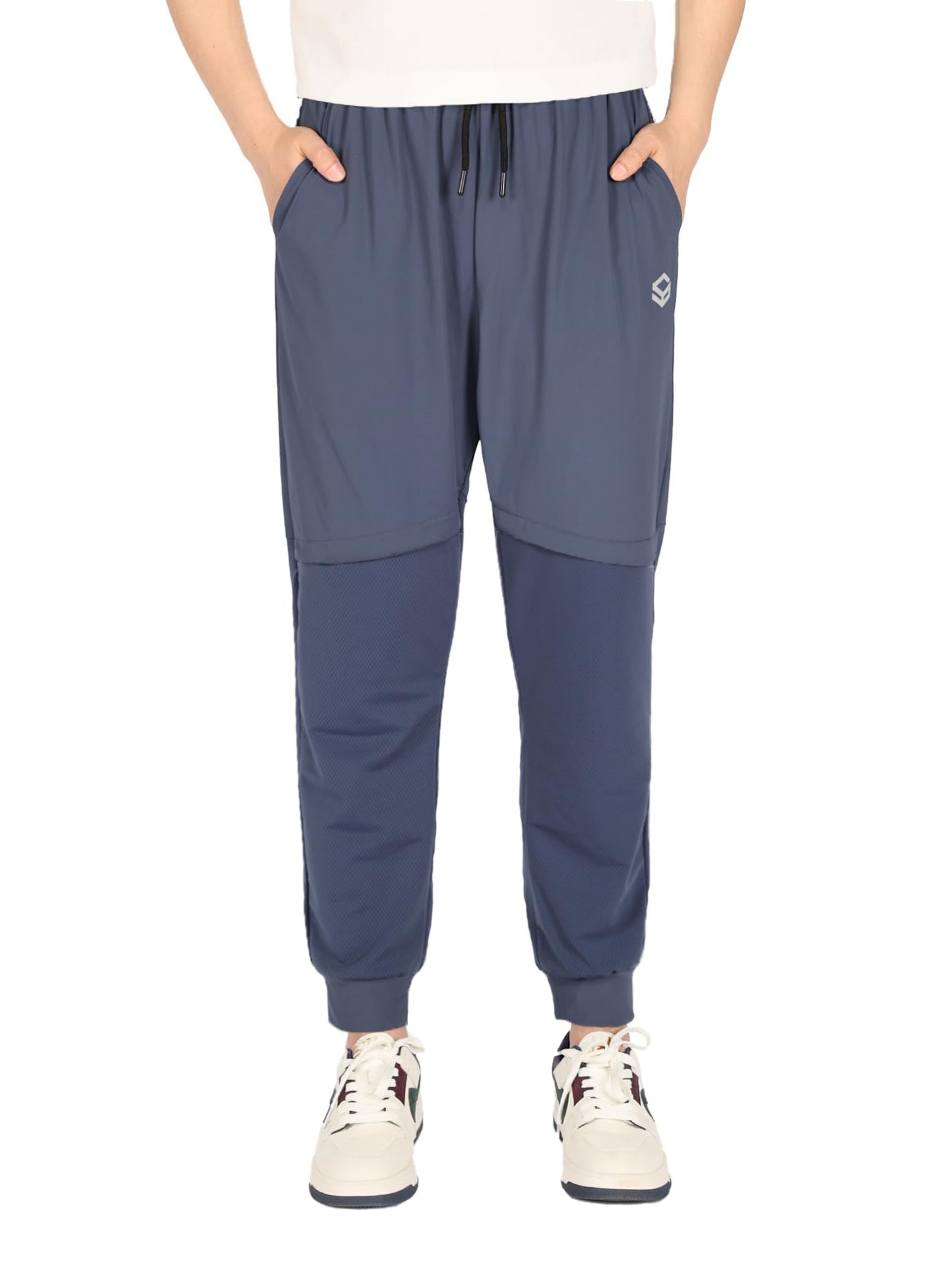 Boys Joggers Tracksuit Bottoms - Cool Summer Trousers, Blue, Ages 10-11