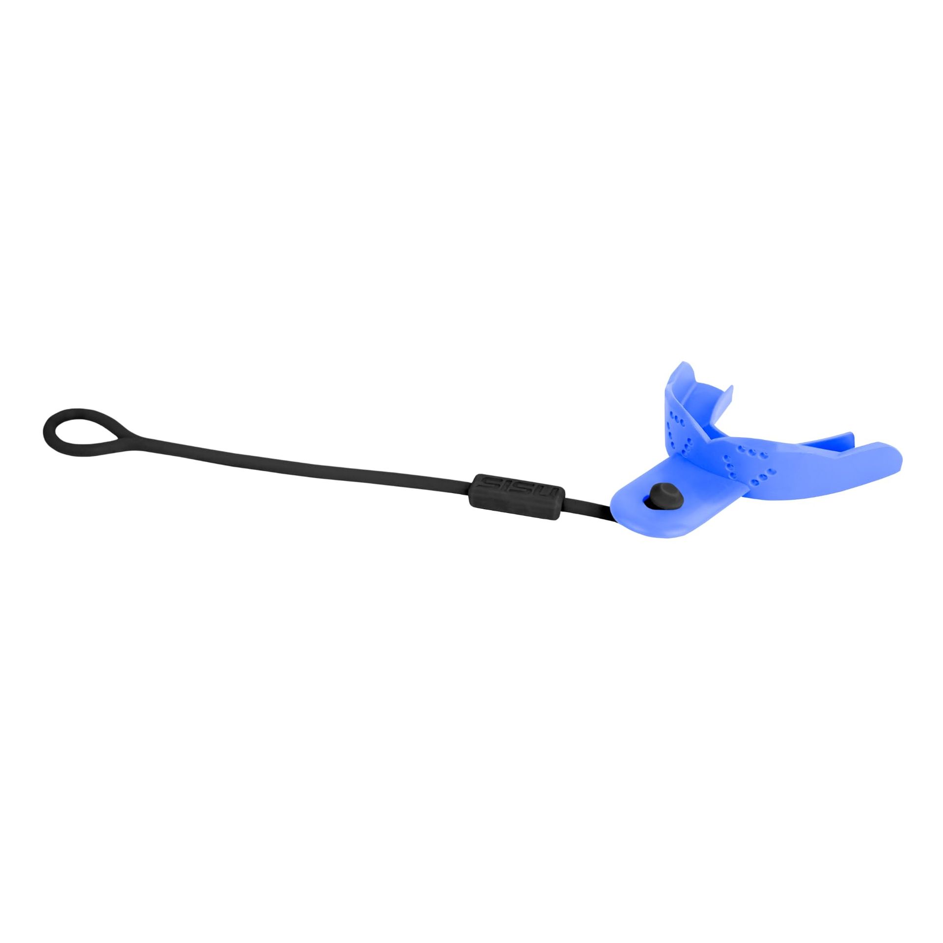 3D Adult Tether Mouth Guard Impact-Resistant Breathable Fit for Sports - Royal Blue