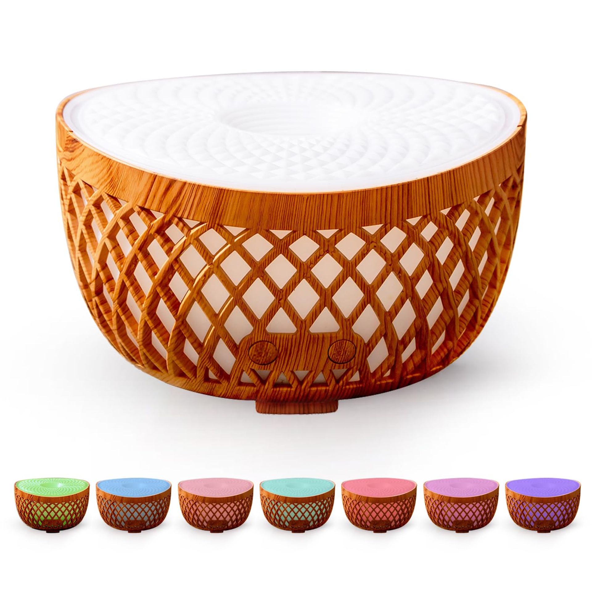 320ML Essential Oil Diffuser with Waterless Auto-Off & 7 LED Colours for Bedroom & Baby Room - Student Essentials