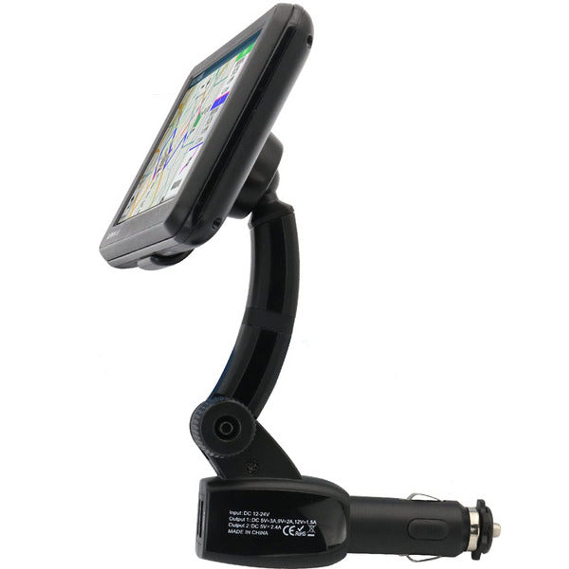 cigarette lighter gps mount Aozcu Cigarette Lighter Car GPS Mount With Ball Head, Dual USB Charger Ci