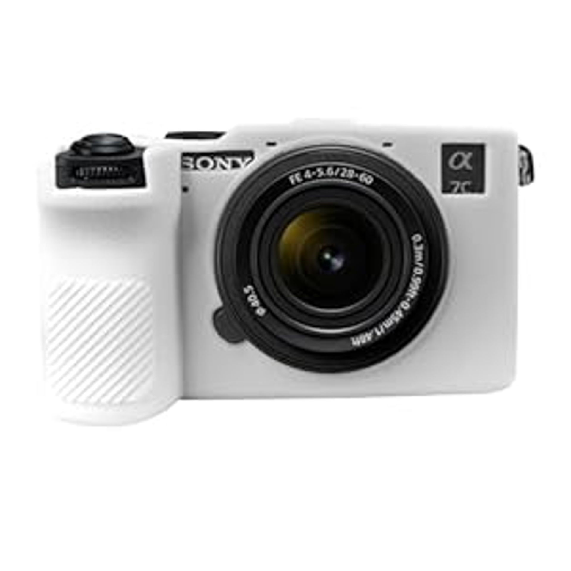 Easy Hood Silicone Camera Case for Sony Alpha 7C II/A7CR - Lightweight Scratch-Resistant Protective Cover (White)