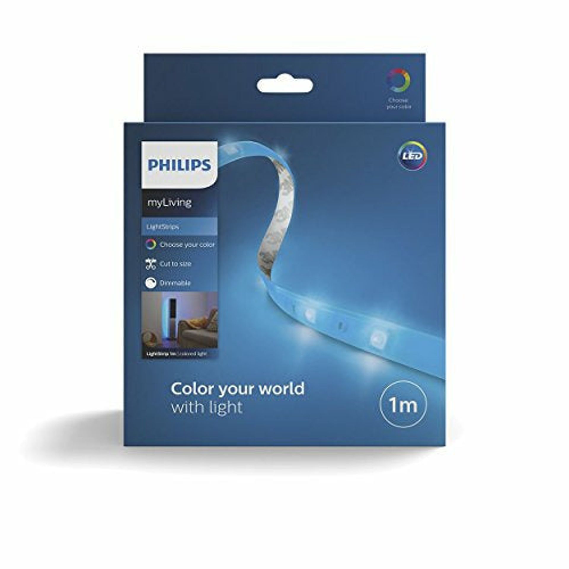 Philips MyLiving Colour Changing LED Light Strips, Multi-Colour, 1 M, 4 W