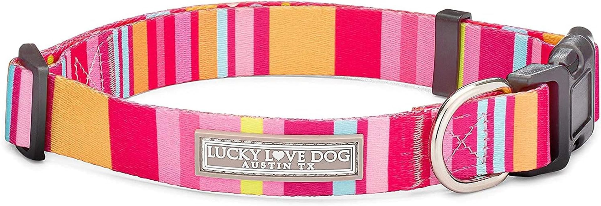 Dog Collar with Yellow, Pink, Blue for Girl Dogs (Small, Molly Collar) Design – Stylish & Comfortable Small Size for Female Dogs