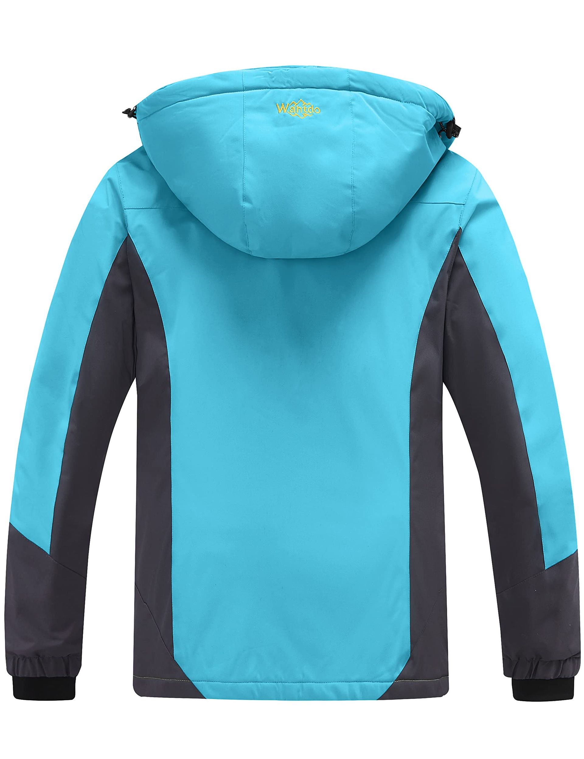 Wantdo Men's Winter Rain Coat – Waterproof Ski Jacket With Fleece Lining & Hood