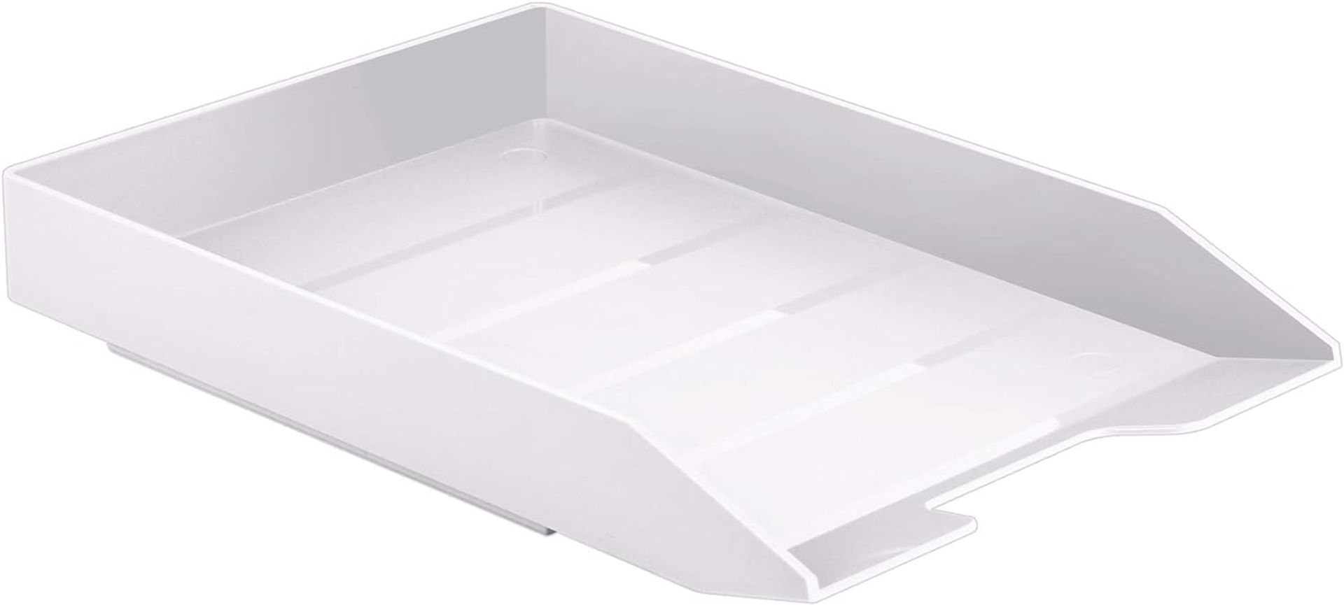 Stackable White Letter Tray - Acrimet Front Load, Durable Plastic, Office Organiser
