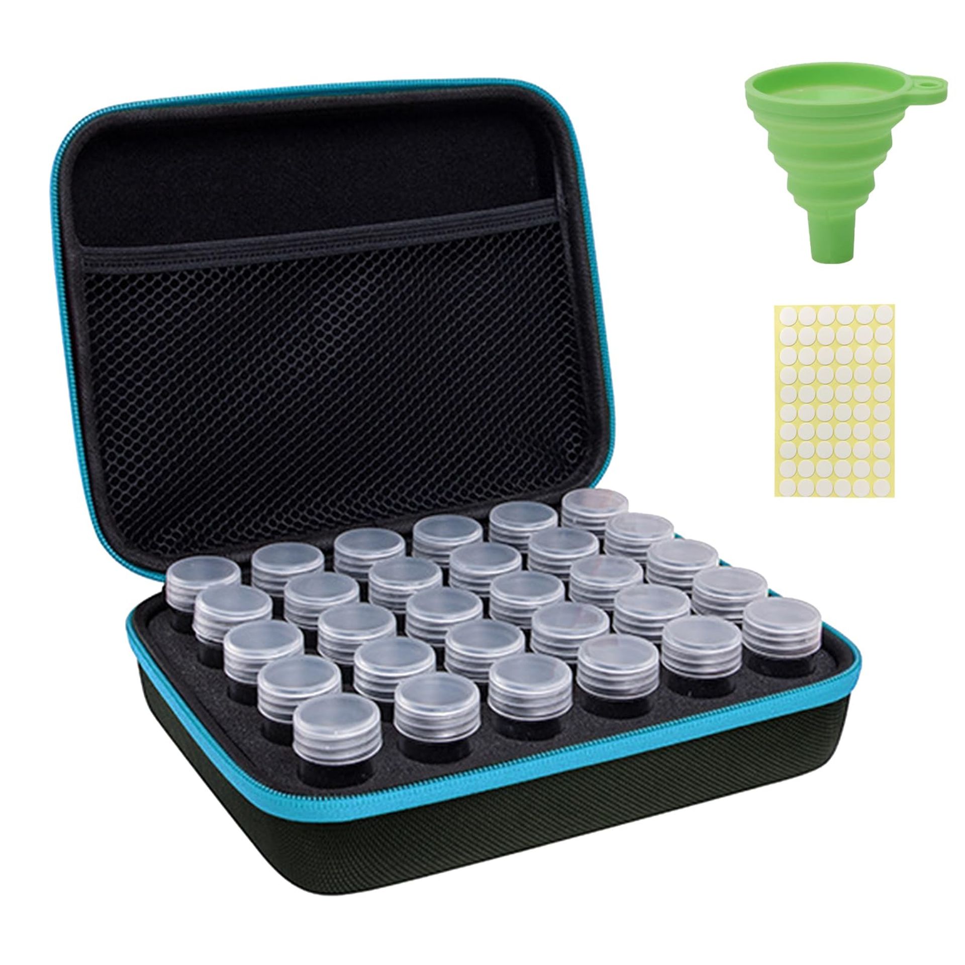 Seed Storage Box Organiser with 30 Transparent Bottles, Labels and Funnel for Garden Seed Packet Storage - 30 Slots