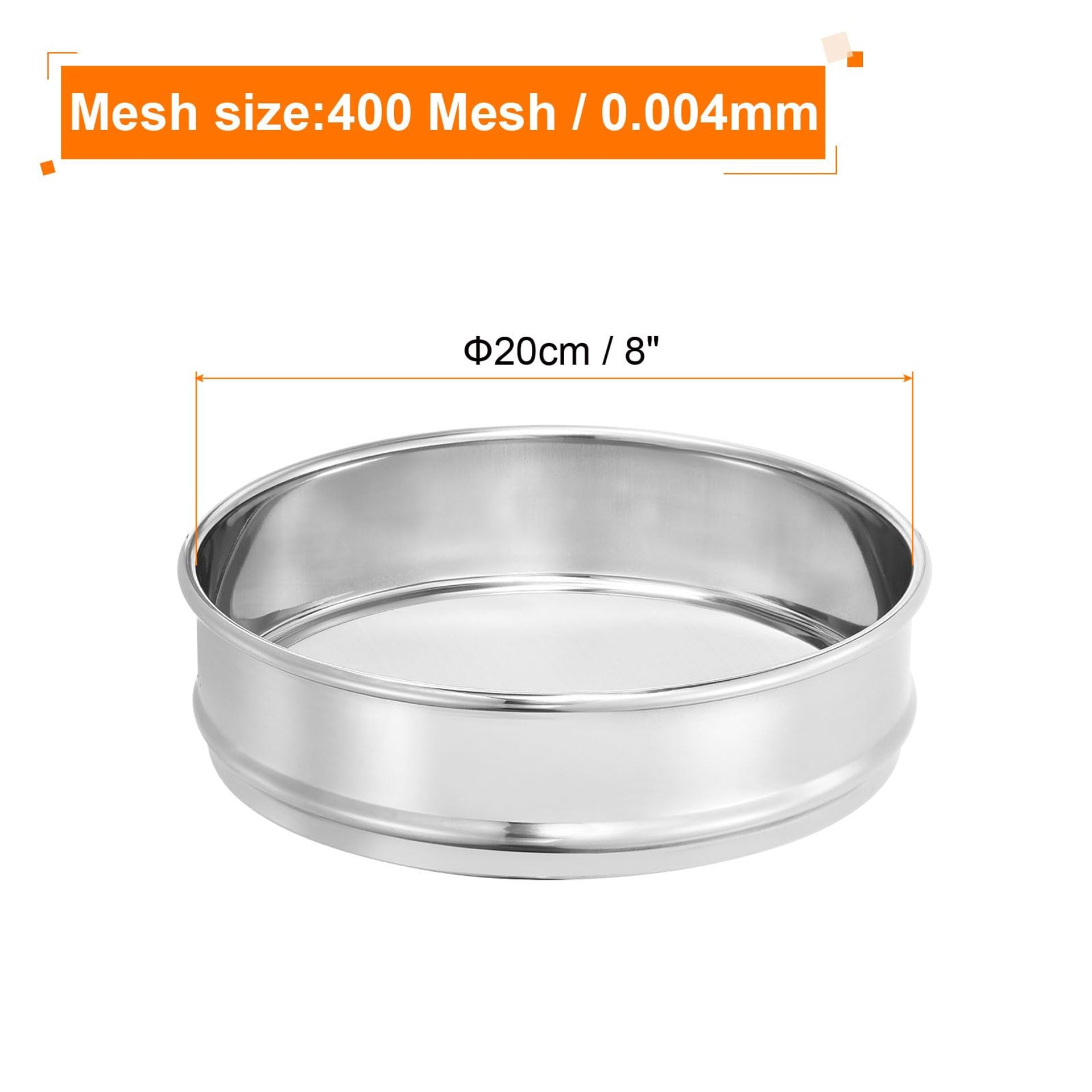 PATIKIL 400 Mesh Lab Sieve Industrial Test Sieve 8