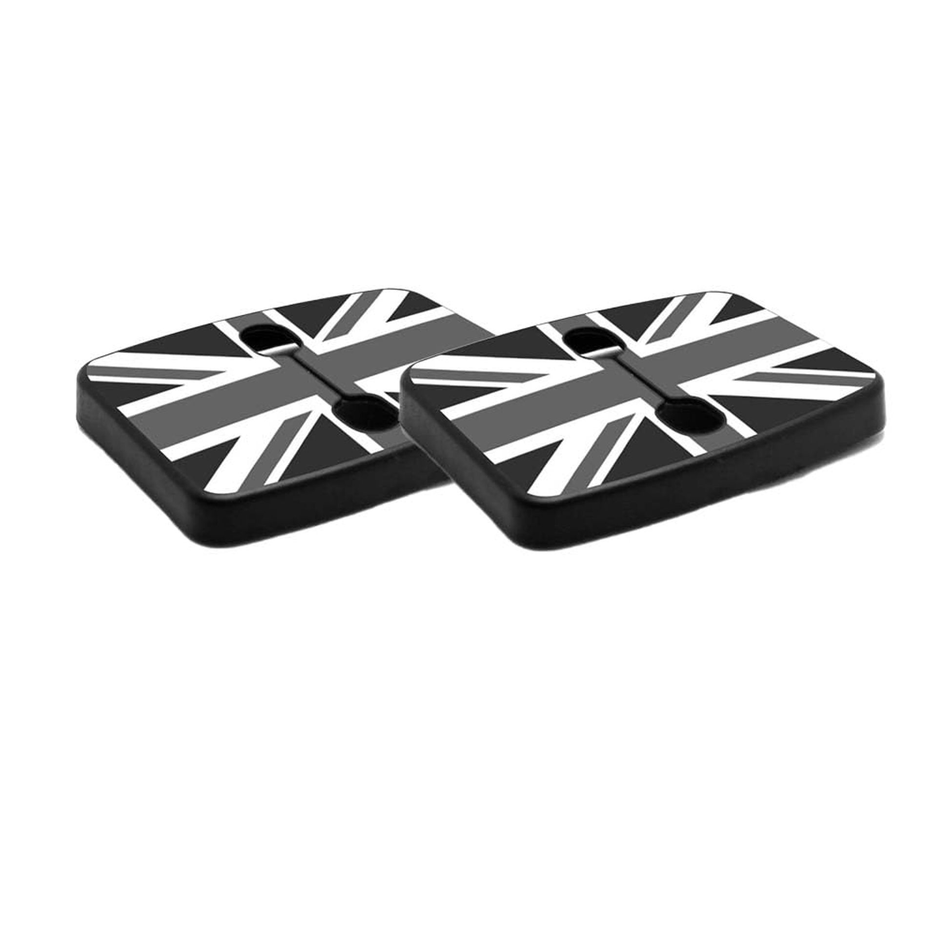 Mini Cooper Door Lock Cover Checker Style - R60 R61 Countryman Clubman Accessories, 2pcs