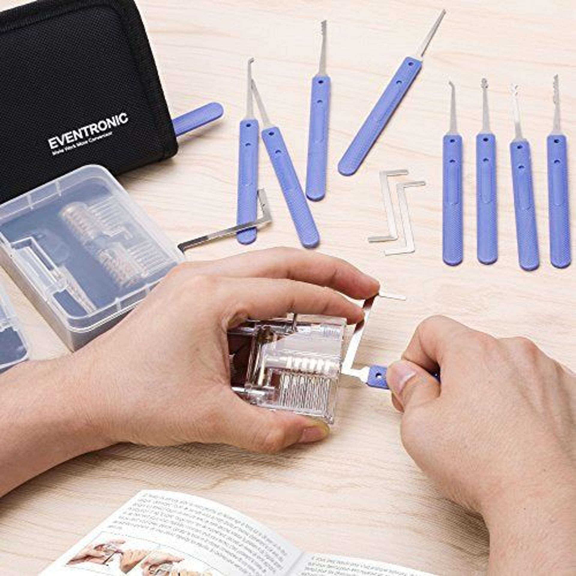 Eventronic Kit de Crochetage Serrure 38 Pièces, Version Mise à jour Lock Picking