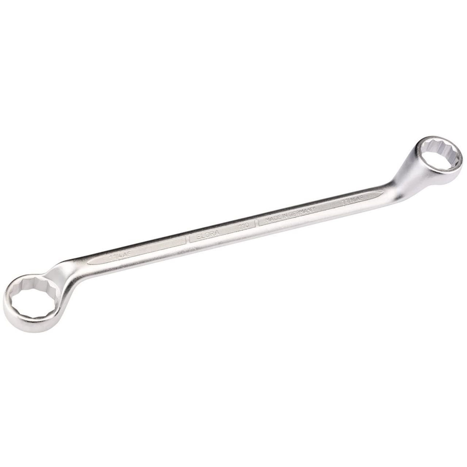 Deep Crank Imperial Ring Spanner Chrome Vanadium Steel Forged - Blue 1.1/16 x 1.1/4"
