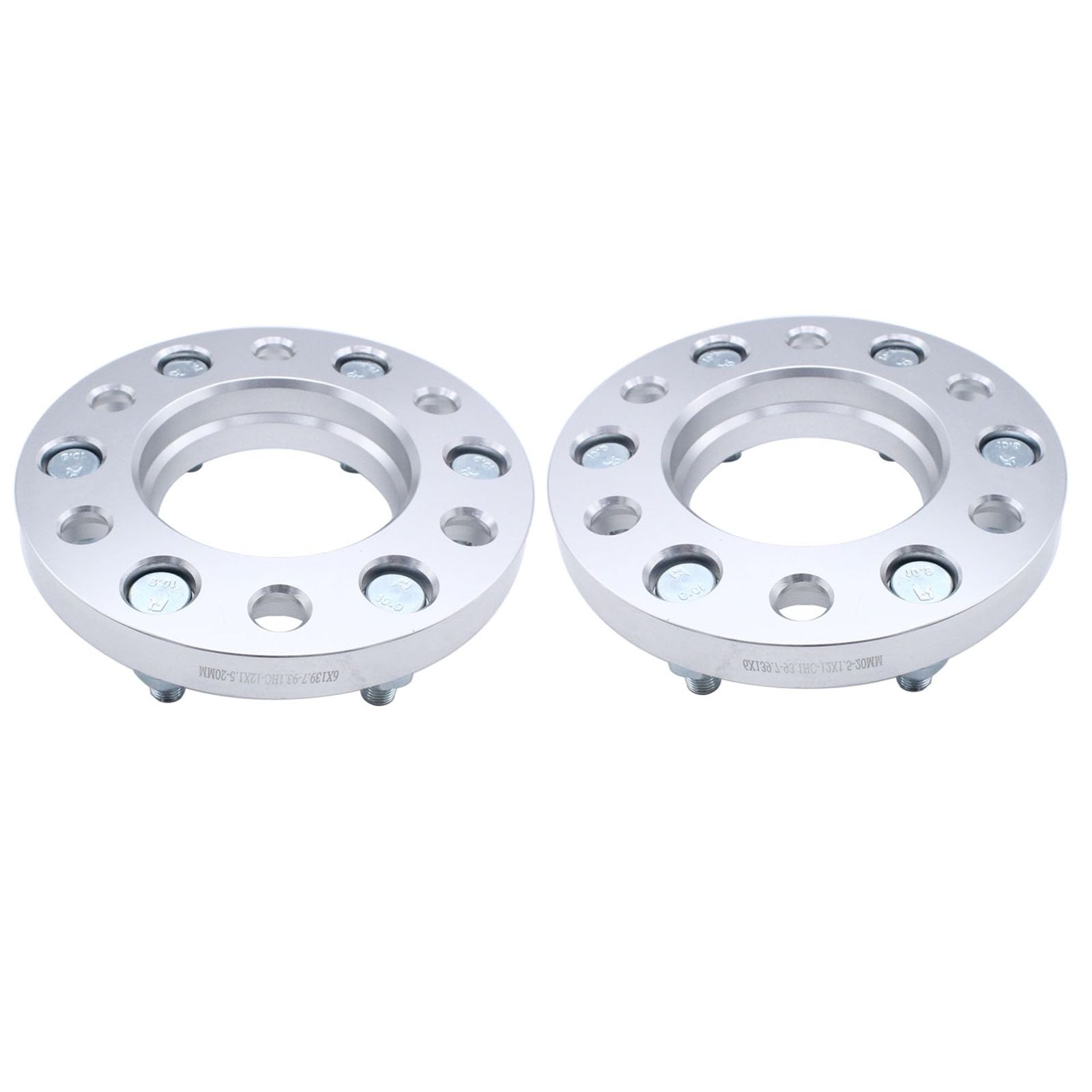 2pcs Wheel Spacers 20mm 6x139.7 Hub Bore 93.1mm M12x1.5 Fits Ford Ranger