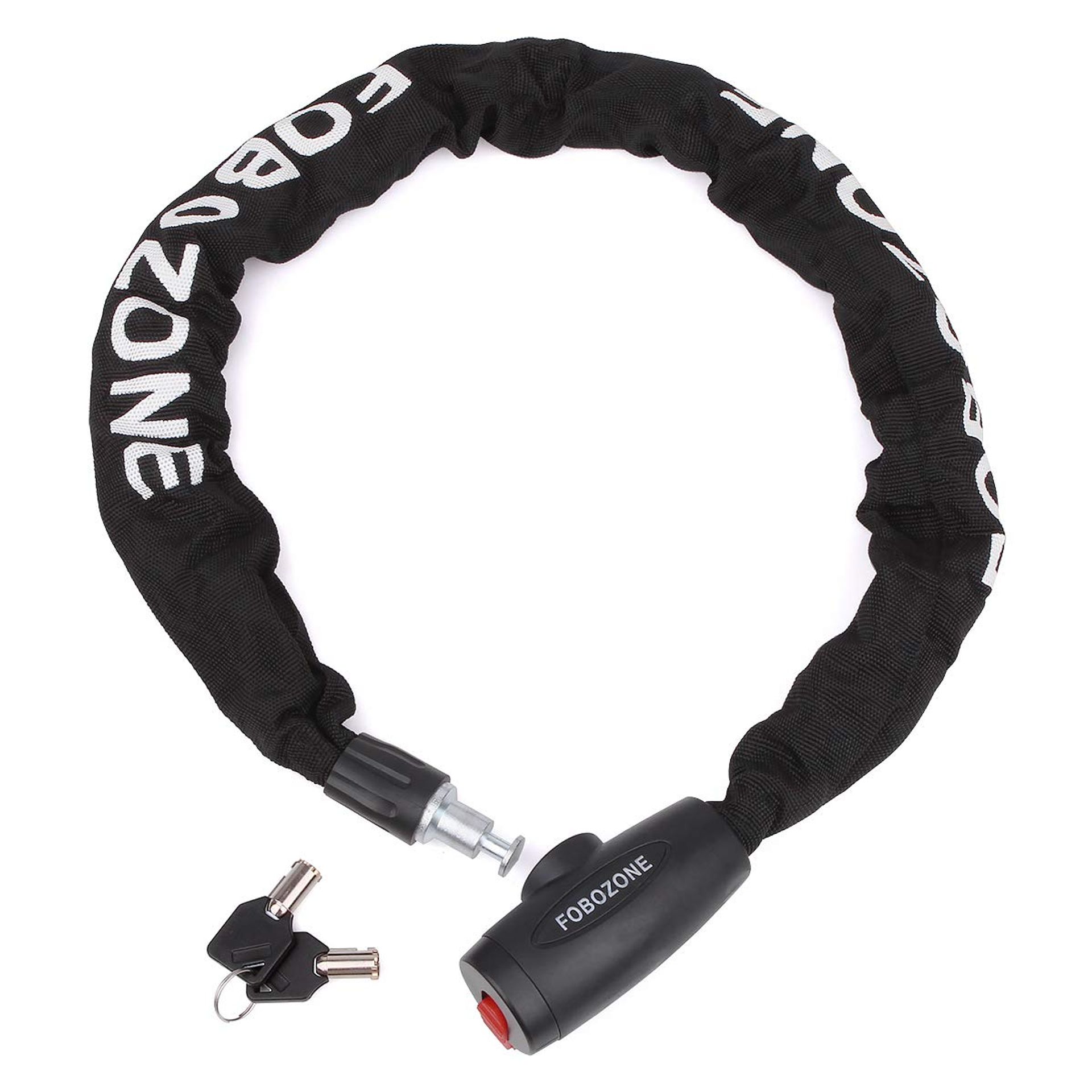 Motorcycle & Bicycle Chain Lock Heavy Duty Manganese Steel Anti-Theft Security - Black 97cm x 9mm