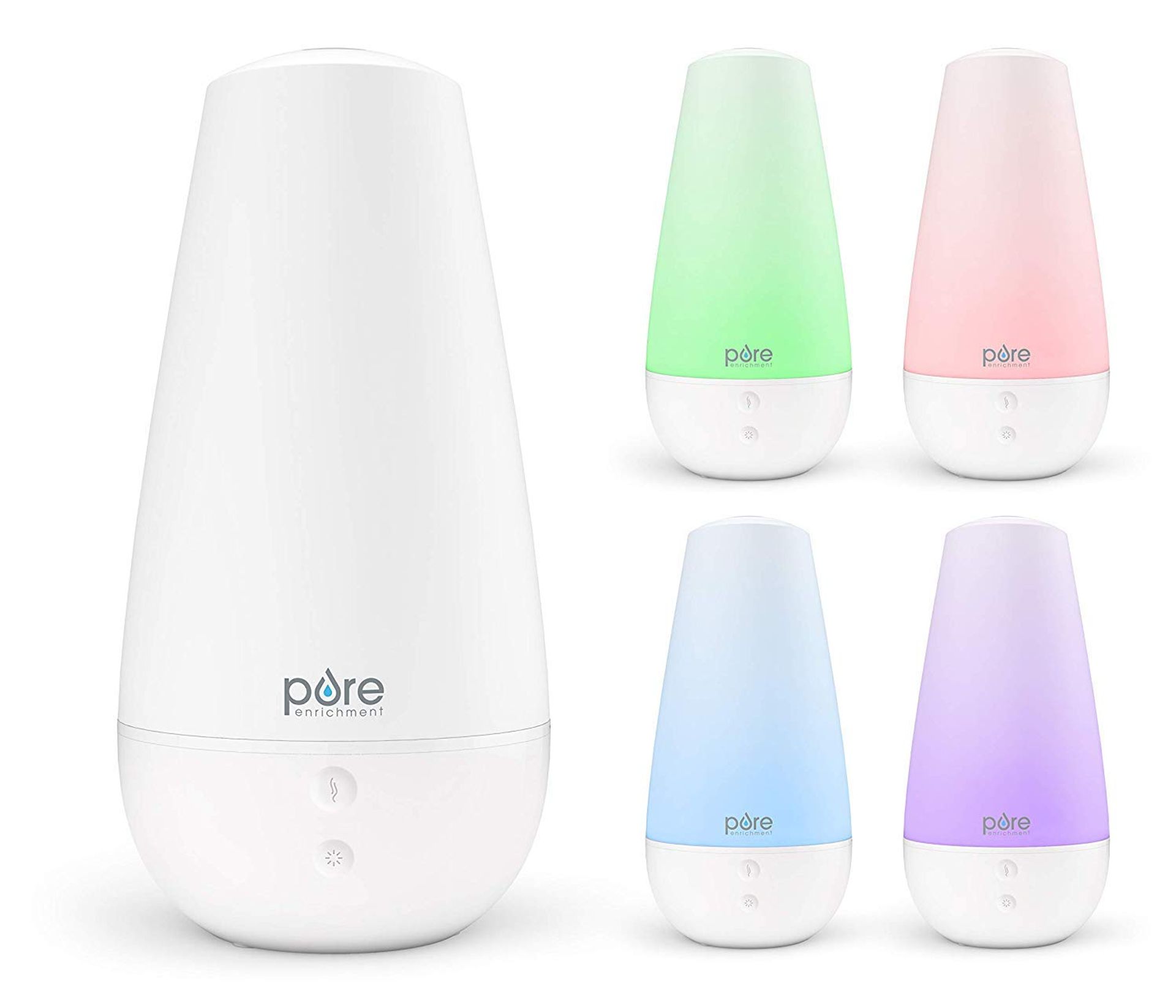 Ultrasonic Cool Mist Humidifier & Essential Oil Diffuser 2L Tank, Quiet Operation with Colour-Changing Lights - White XL