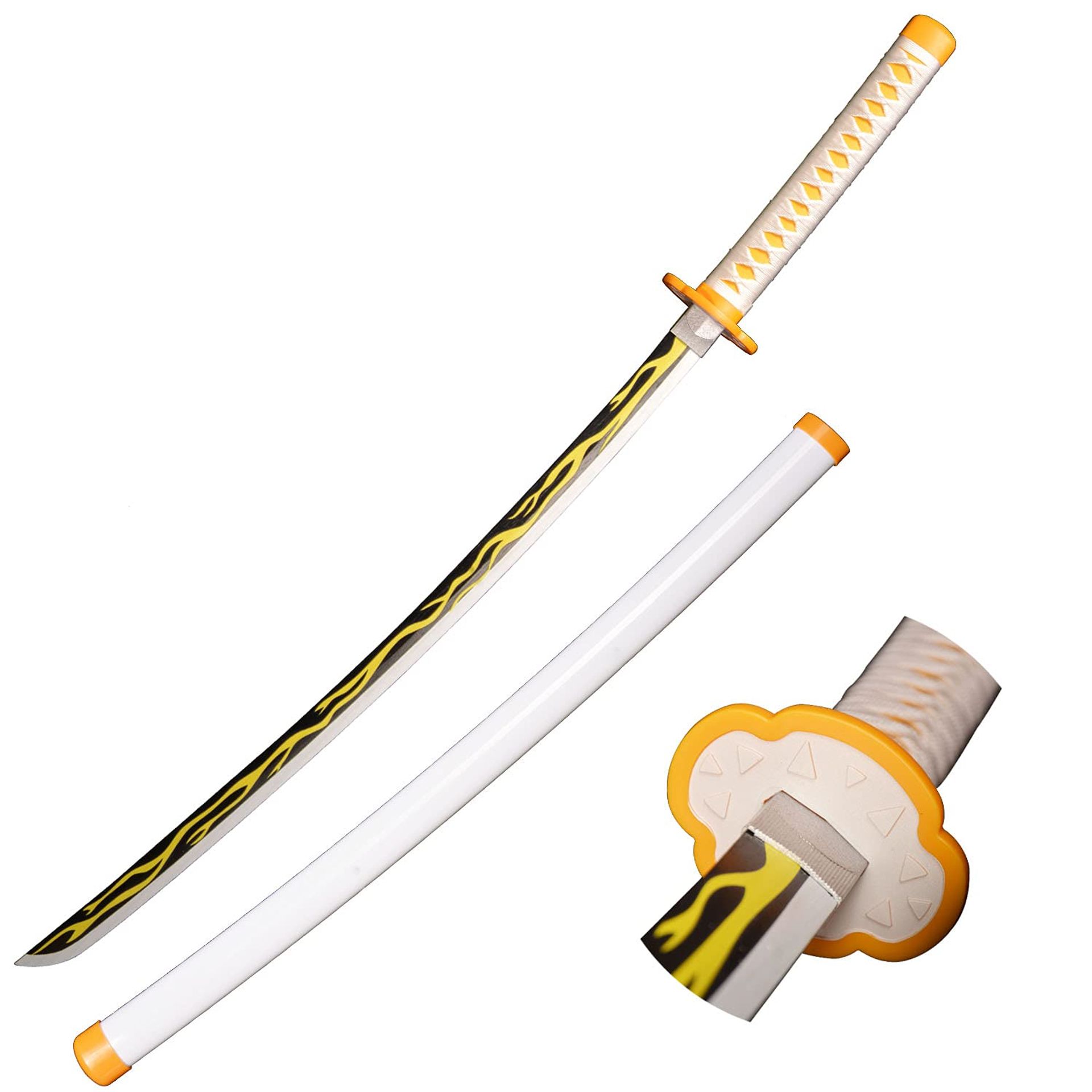 Replica Samurai Sword Cosplay Prop Plastic Katana for Role Play & Halloween - Tanjirou 1 103 cm