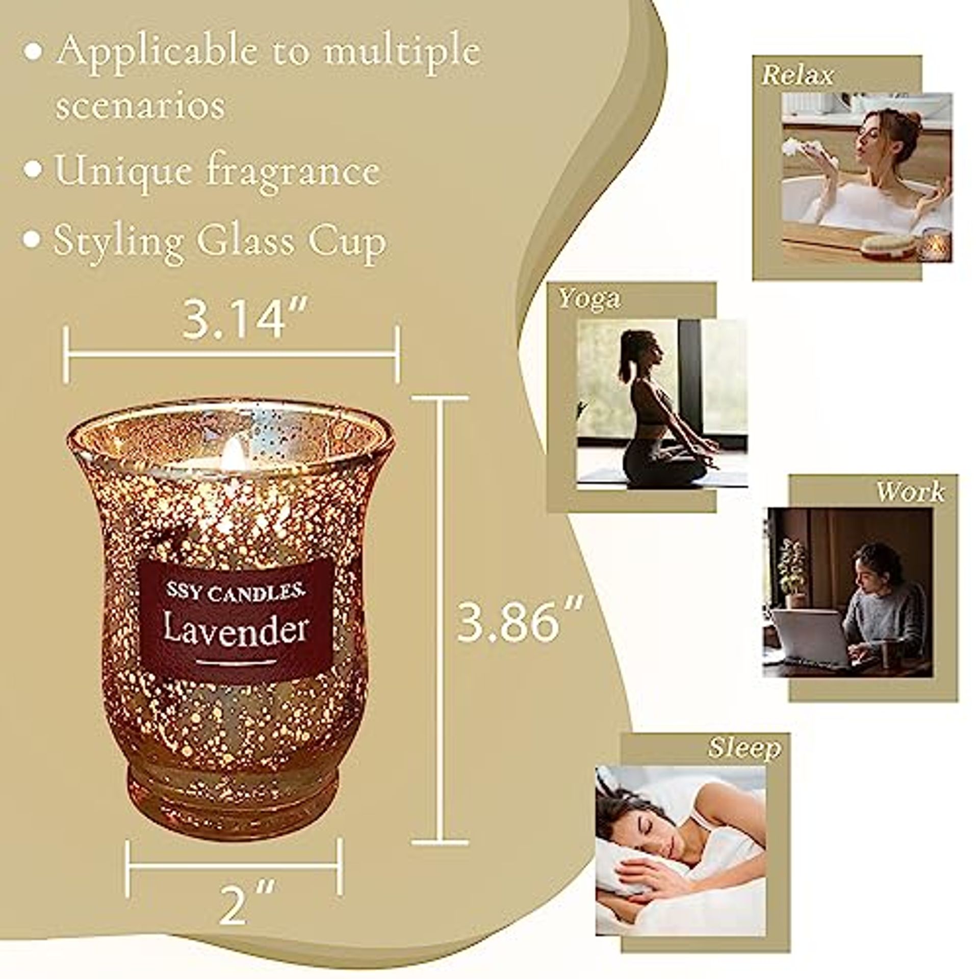 Experience Relaxation With Our Scented Jar Candle - 100% Natural Soy Wax,