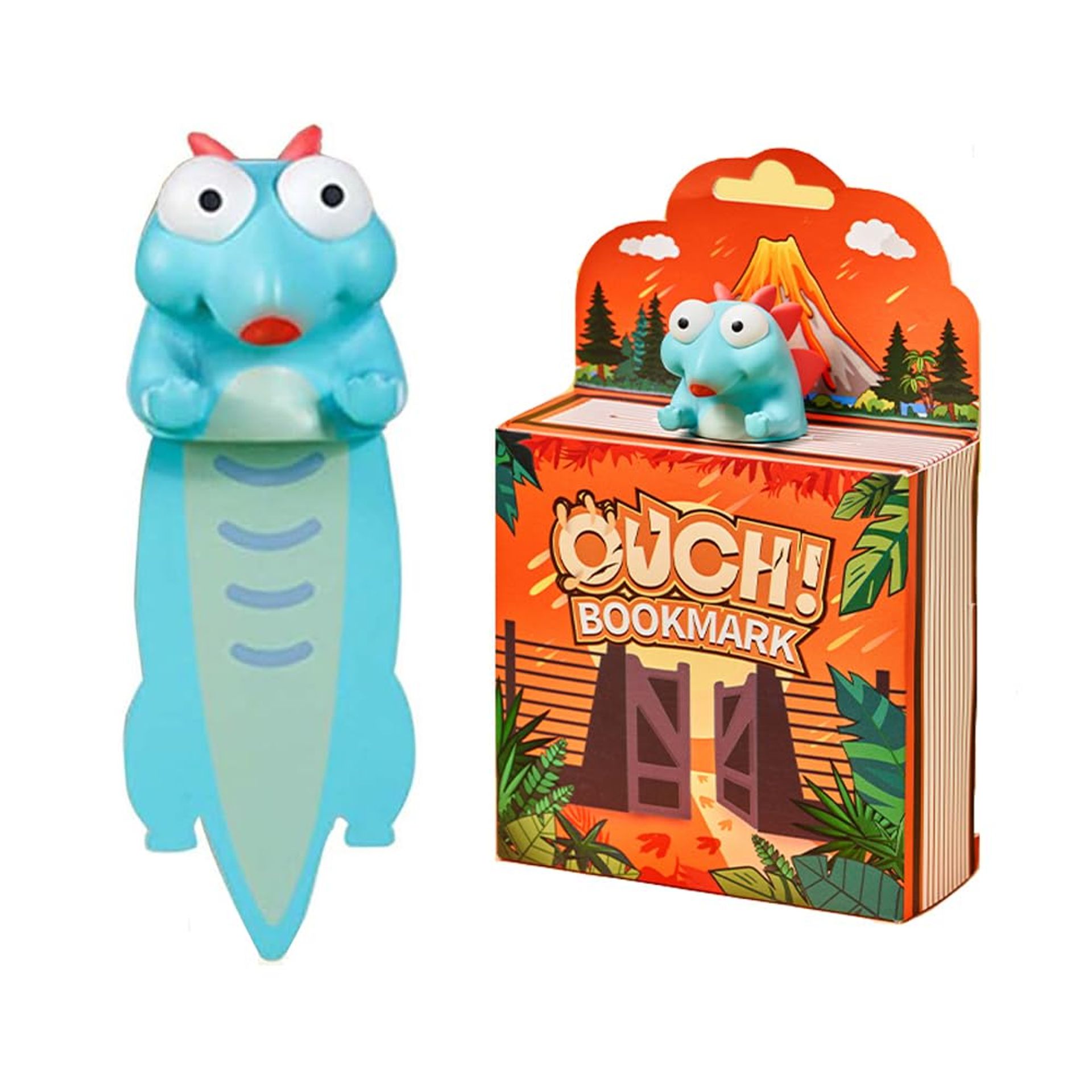 3D Cartoon Dinosaur Bookmark for Students - Stegosaur - Ideal Gift for Boys & Girls