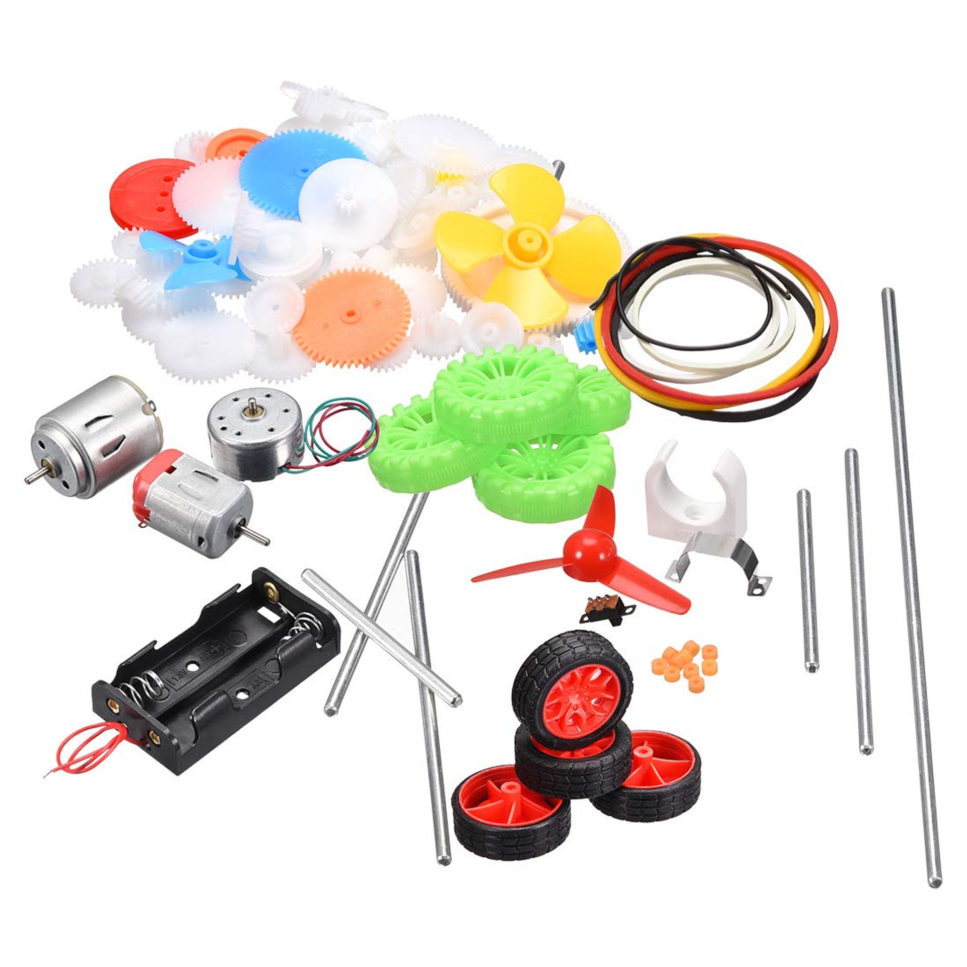 82 Pcs DIY Plastic Gear Kit for RC Motors & Robots - Ultimate Assortment