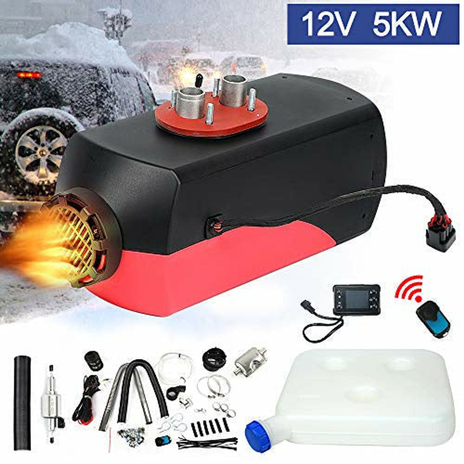 Bapmic 12V 5KW Diesel Parking Heater With 5L Tank - For Trucks, Boats, RVs & Vehicles