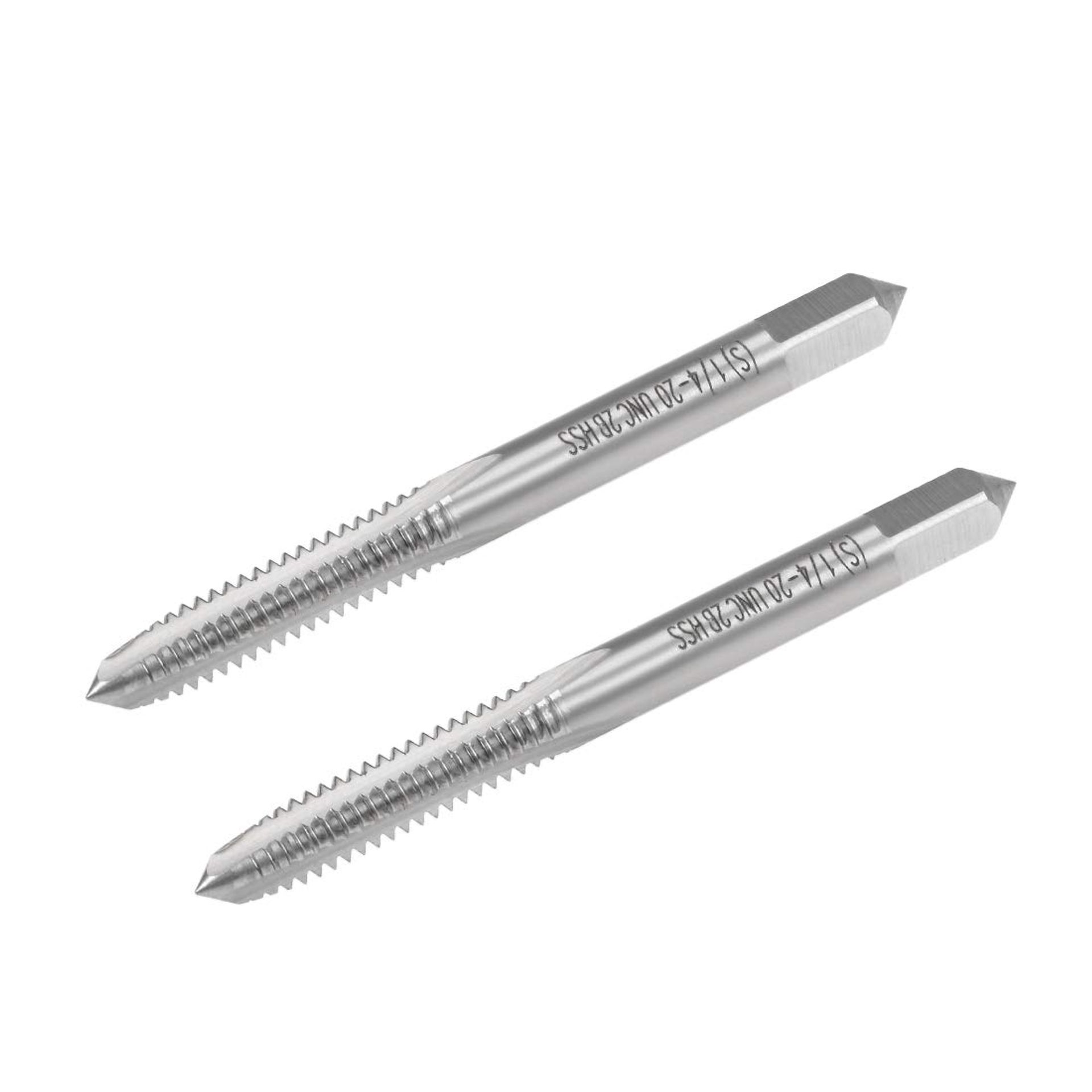 High Speed Steel Screw Threading Tap 1/4-20 UNC, 2pc Set for Soft Metals - Precision Tapping Tool