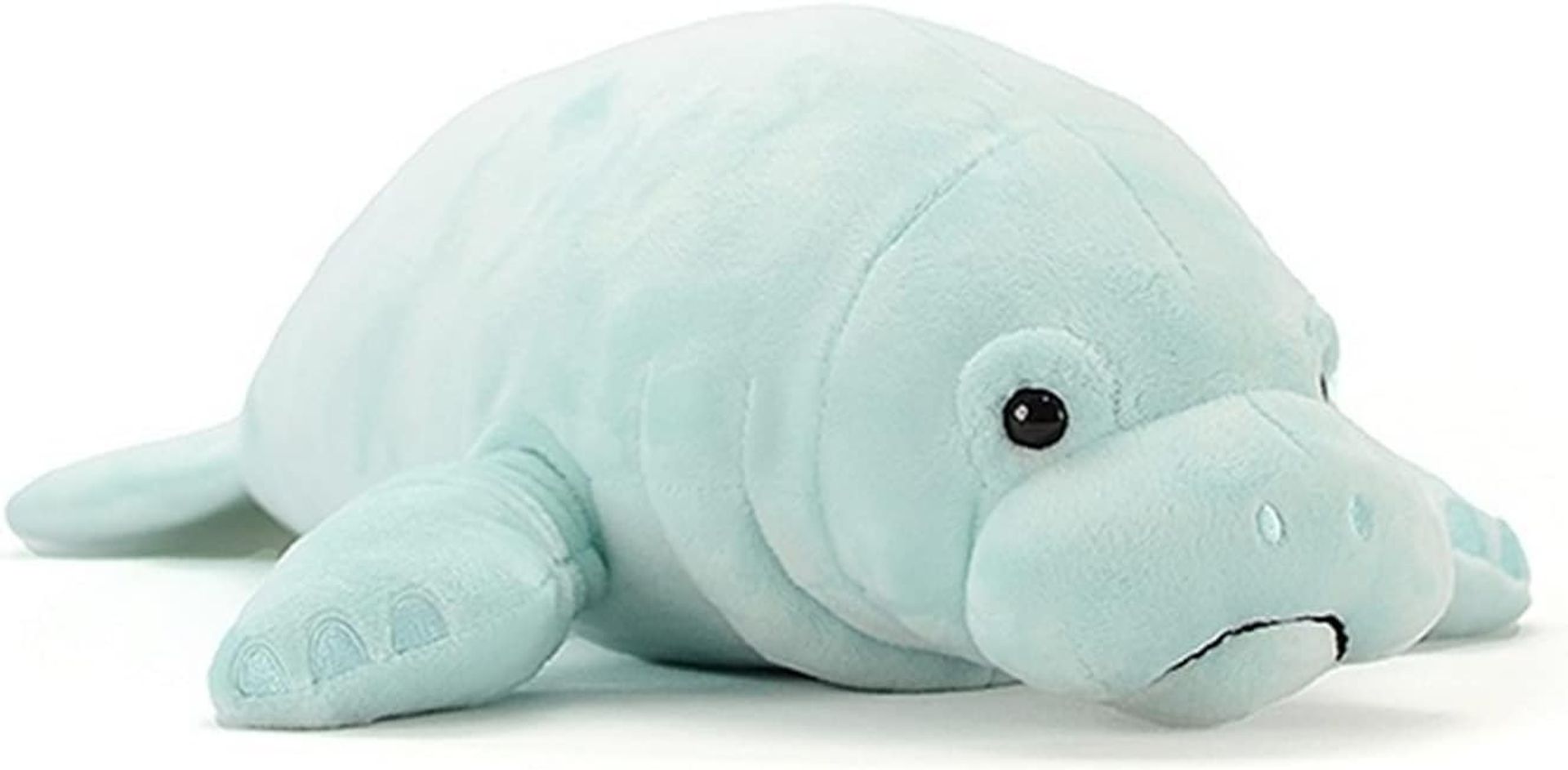 Realistic Manatee Plush Toy – Super Soft Cuddly Sea Creature Pillow, Blue 16in Gift for Kids & Animal Lovers