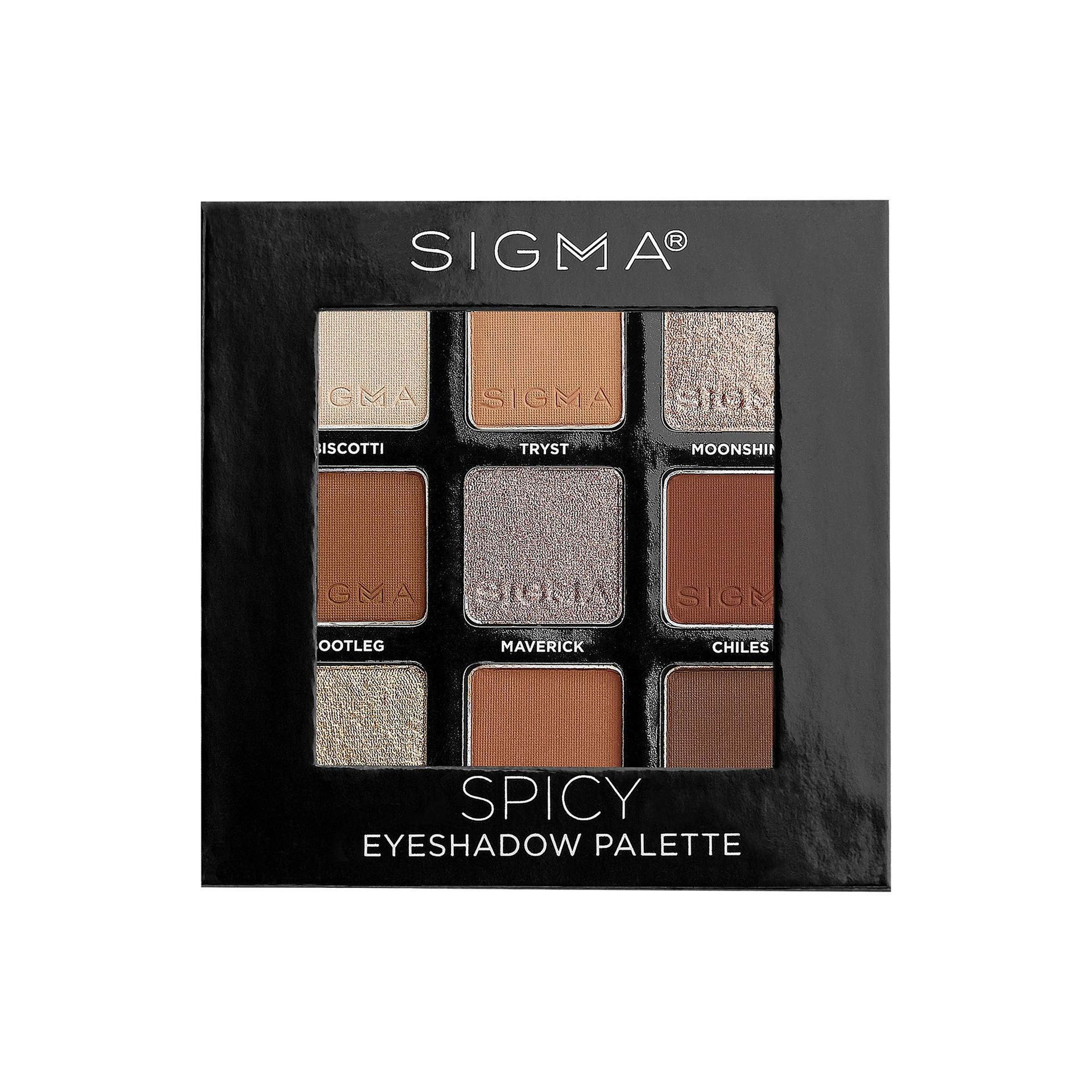 On-the-Go Eyeshadow Palette 9 Highly Pigmented Shades Matte Shimmer Metallic Vegan - Spicy 9.46g - Valentines
