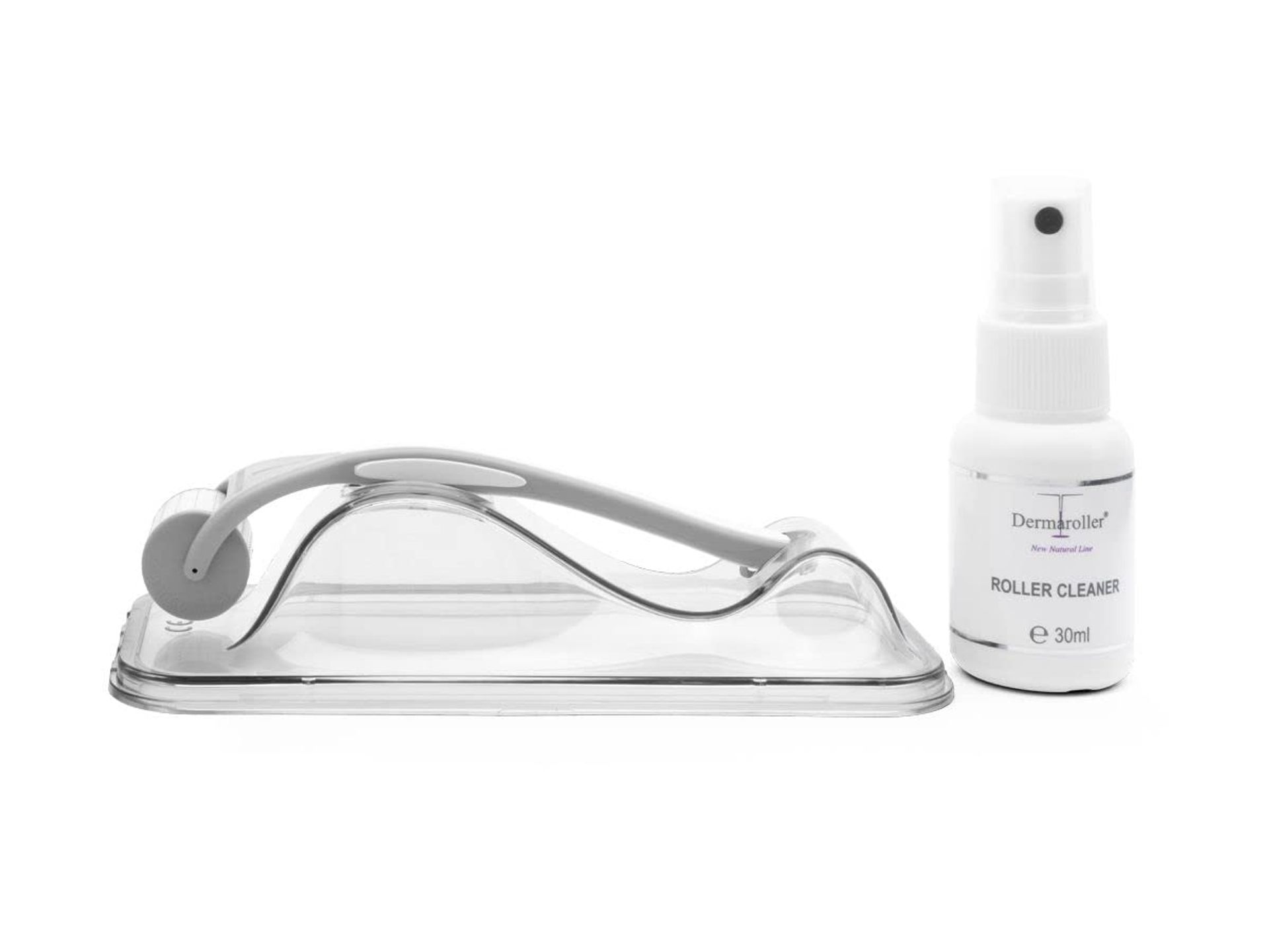 Microneedling Dermaroller Set with 162 Stainless Steel Needles & Roller Cleaner for Skin Rejuvenation and Beard Growth - Silver 1 Count - Valentines