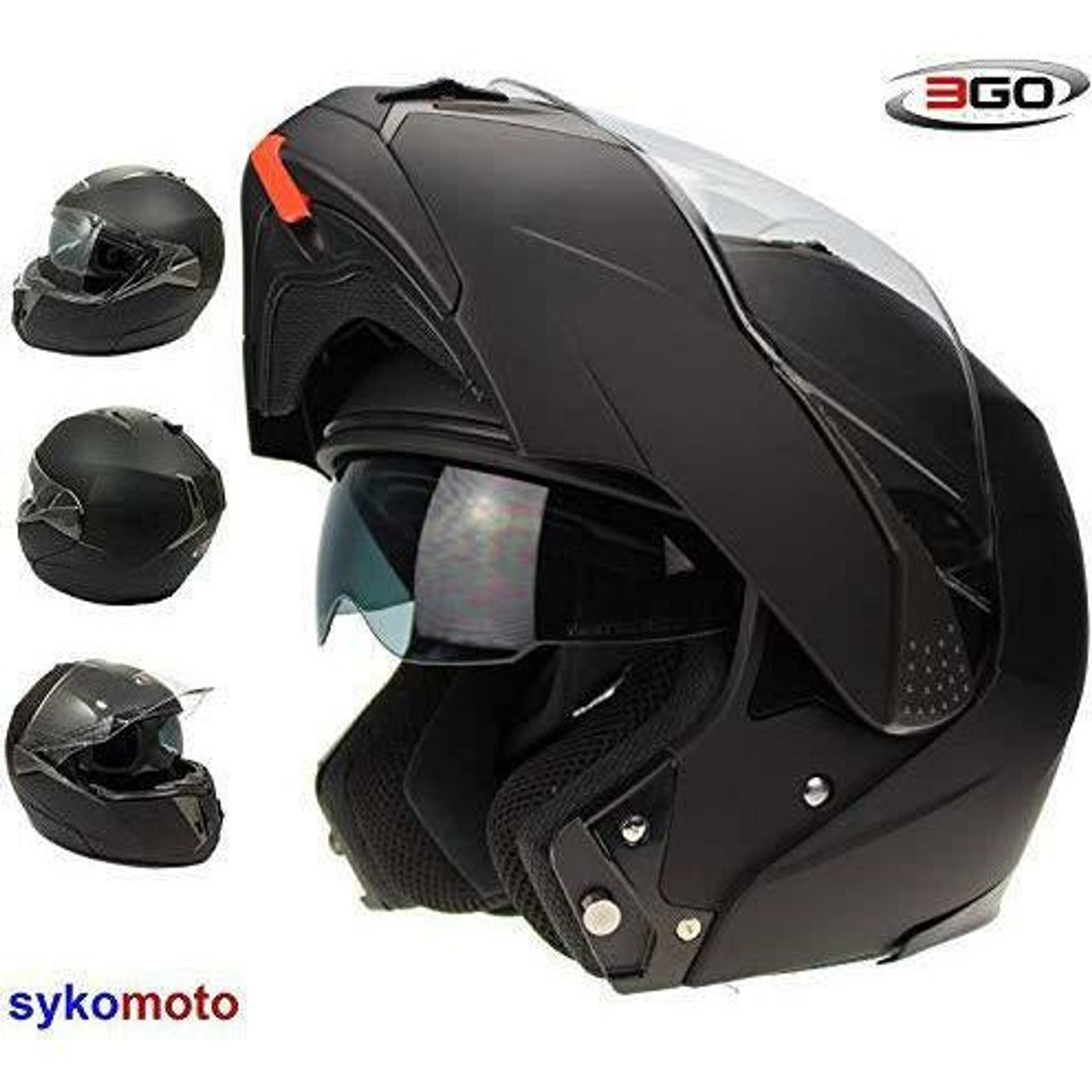 3GO HELMETS E335 FULL FACE MOTORBIKE CRASH MODULAR ECE APPROVED RACING MO