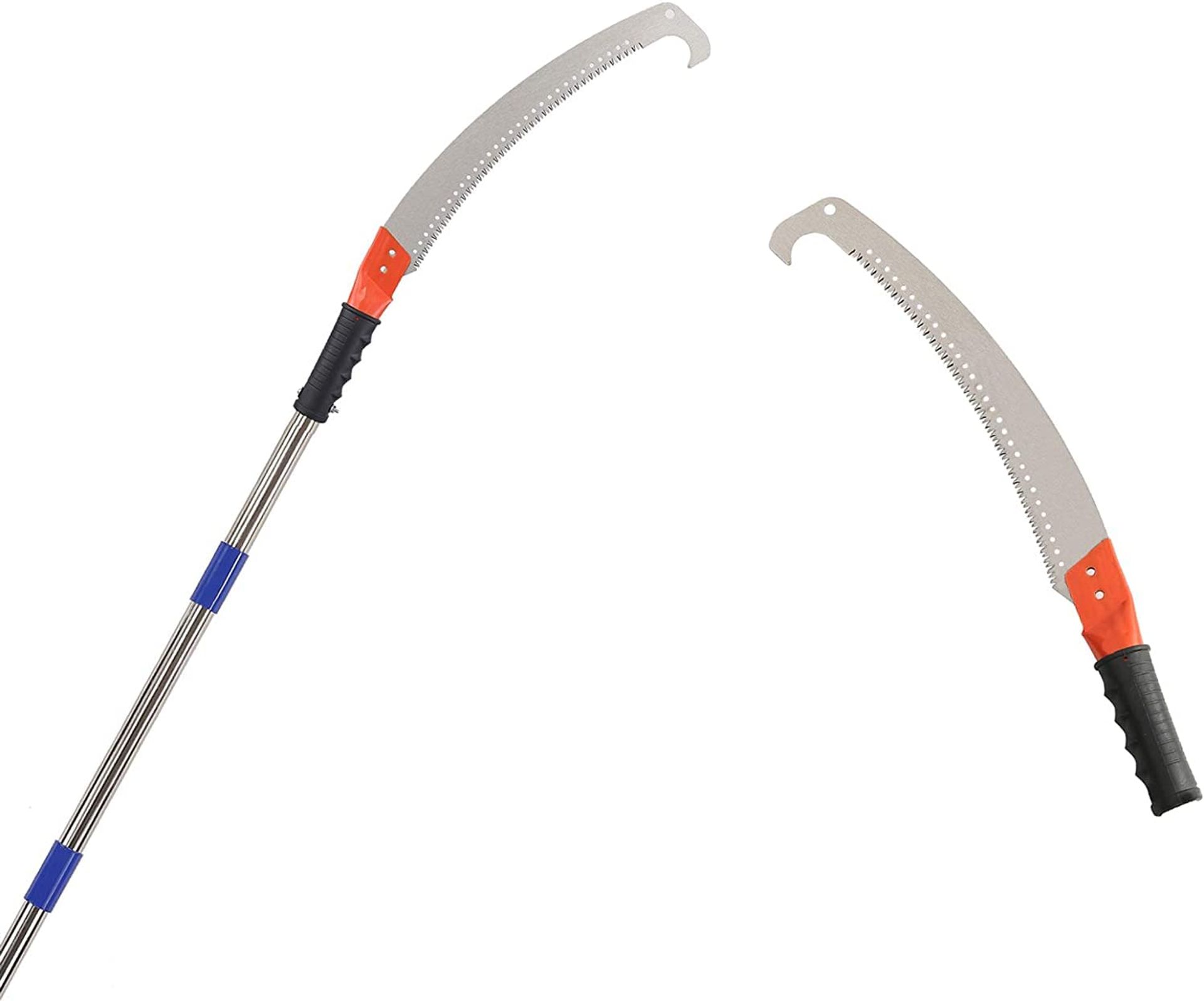 Telescopic Pole Saw for Tree Trimming - 7.5FT Manual Pruner, Stainless Steel, Ideal for Garden & Patio Use