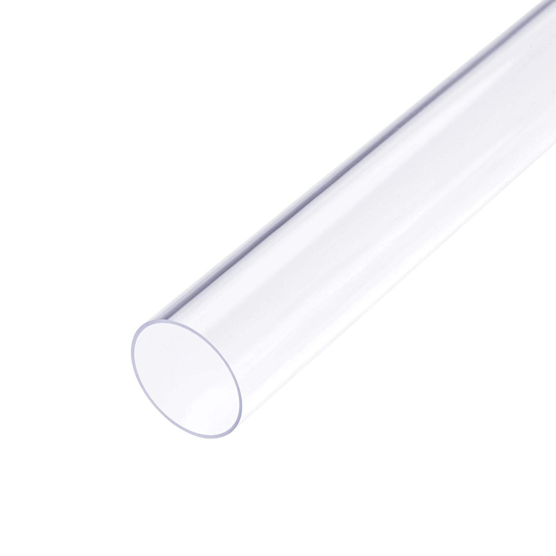 Clear Rigid PVC Pipe 23mm ID x 25mm OD x 0.4m - High Impact & Transparent Tubing