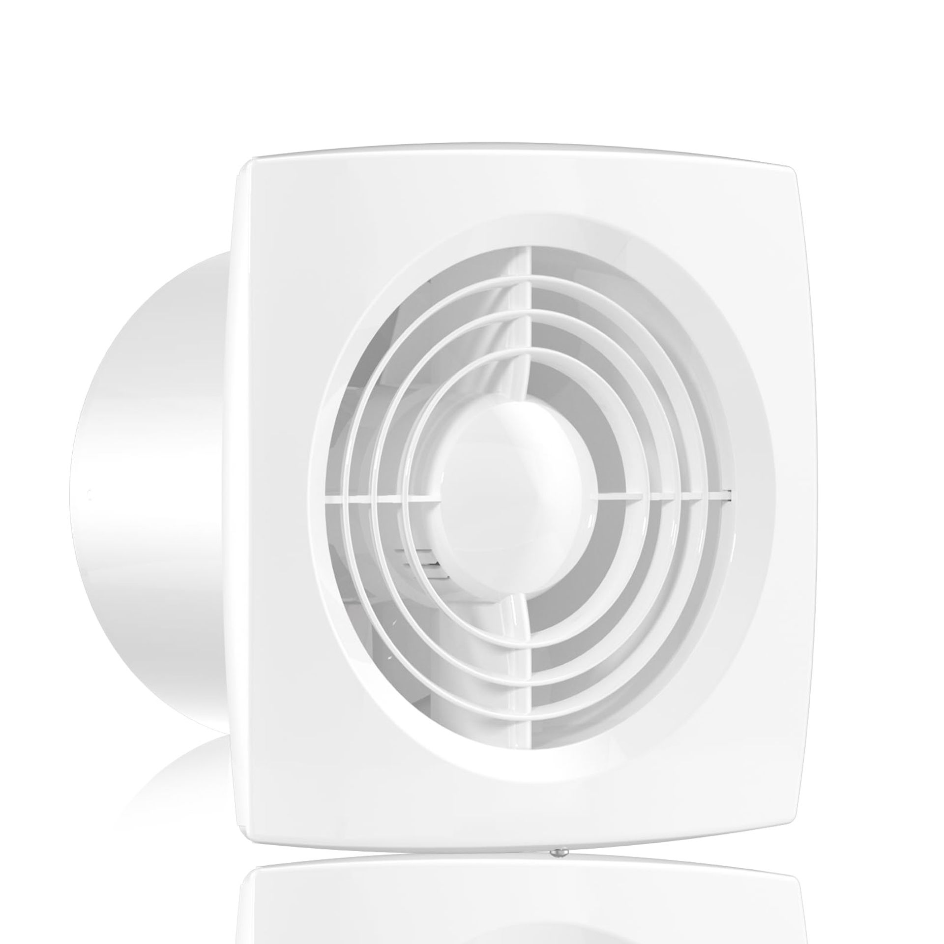150mm Bathroom Extractor Fan with Backdraught Shutter, Quiet Ventilation for Kitchen, Toilet, Wall or Ceiling Mount - 272m³/h 22W