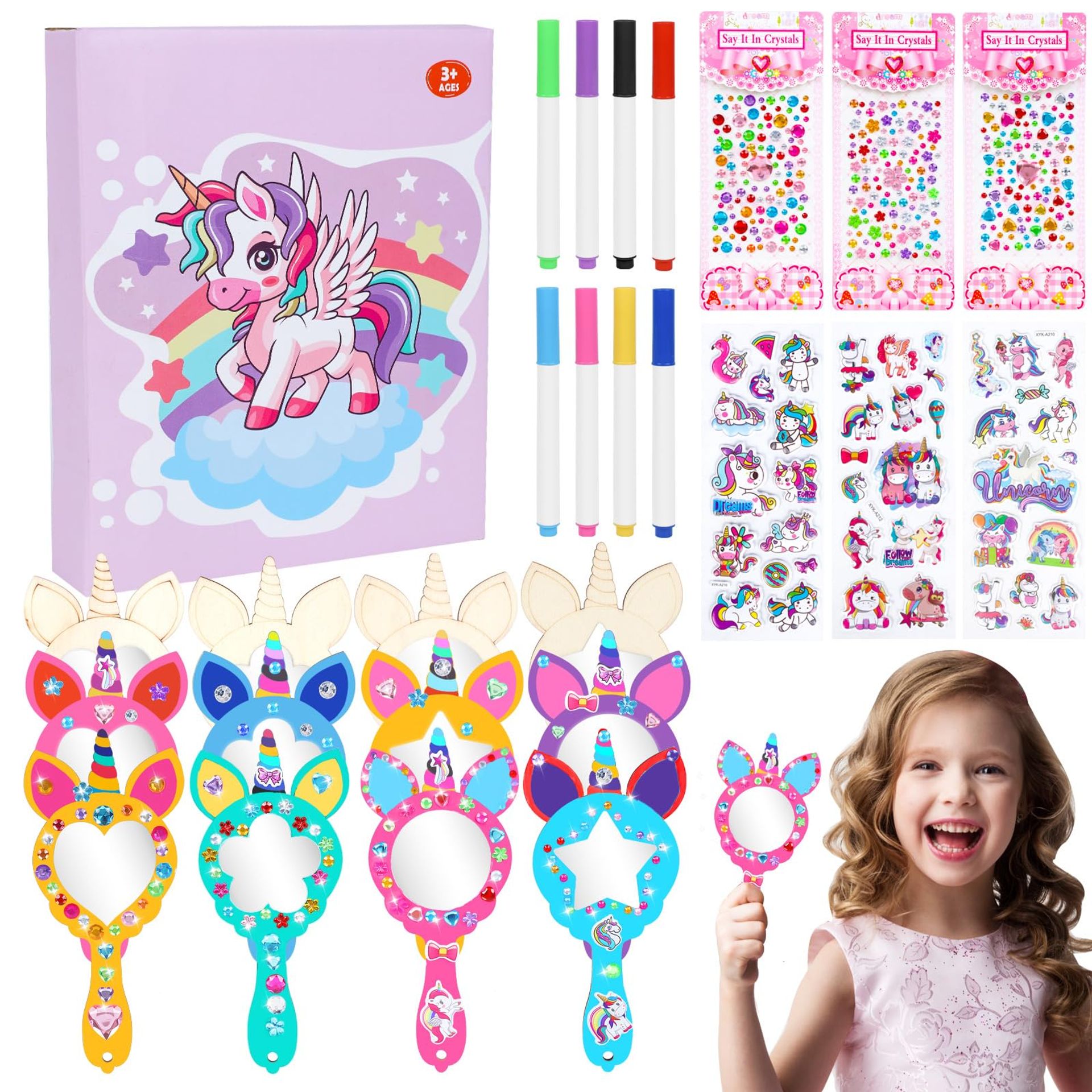 Unicorn Craft Kit for Girls Age 3-10 - Creative DIY Painting Toy - Ideal Birthday Gift