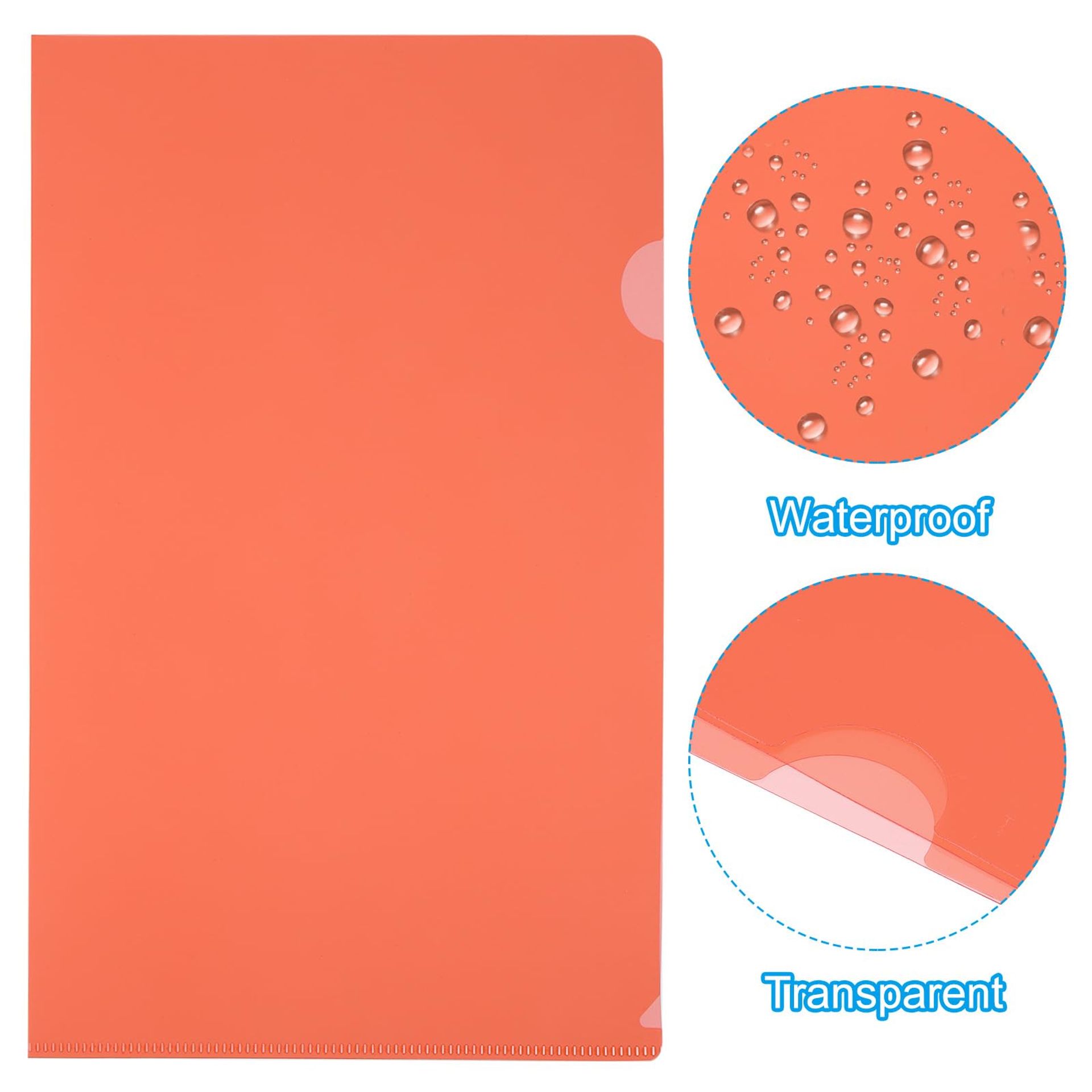 L Type Plastic Folders 50 Pack A4 Clear Project Document Sleeves For Offi