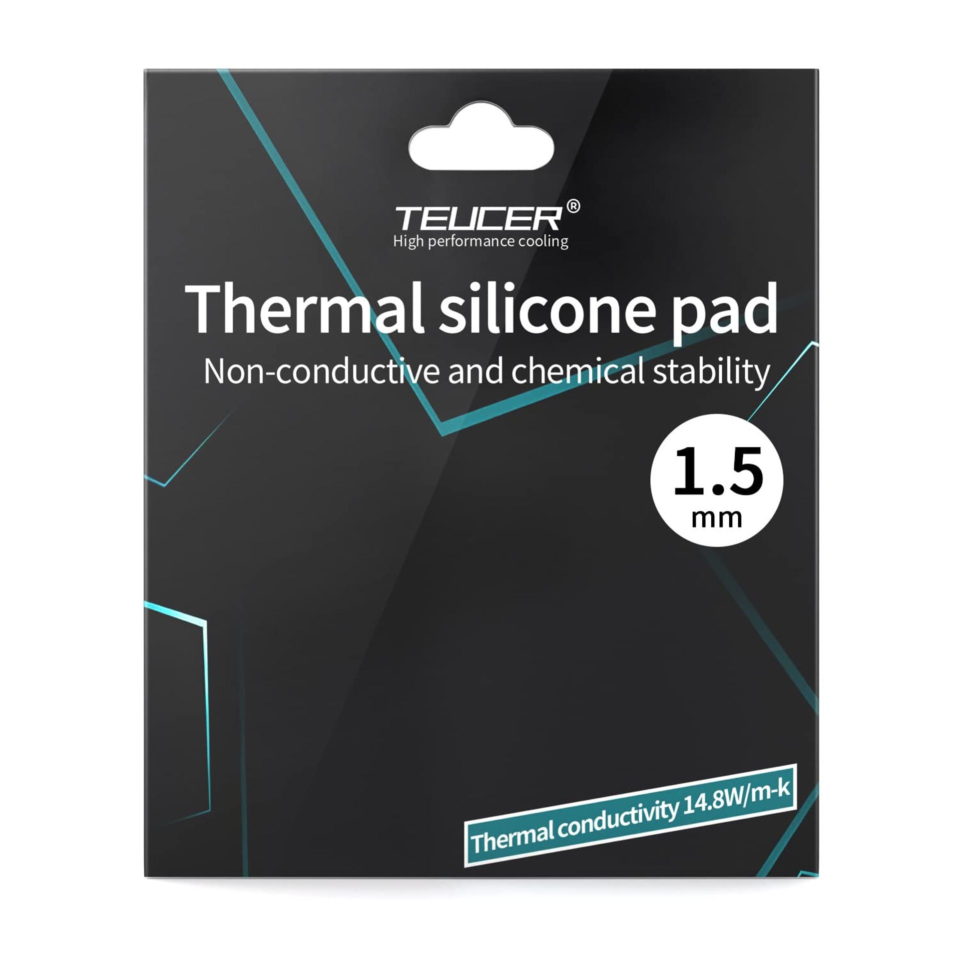 Thermal Pad 14.8 W/mK Non-Conductive Silicone Heat Transfer Sheet for CPU GPU LED Cooler 120x120mm - Grey 1.5mm