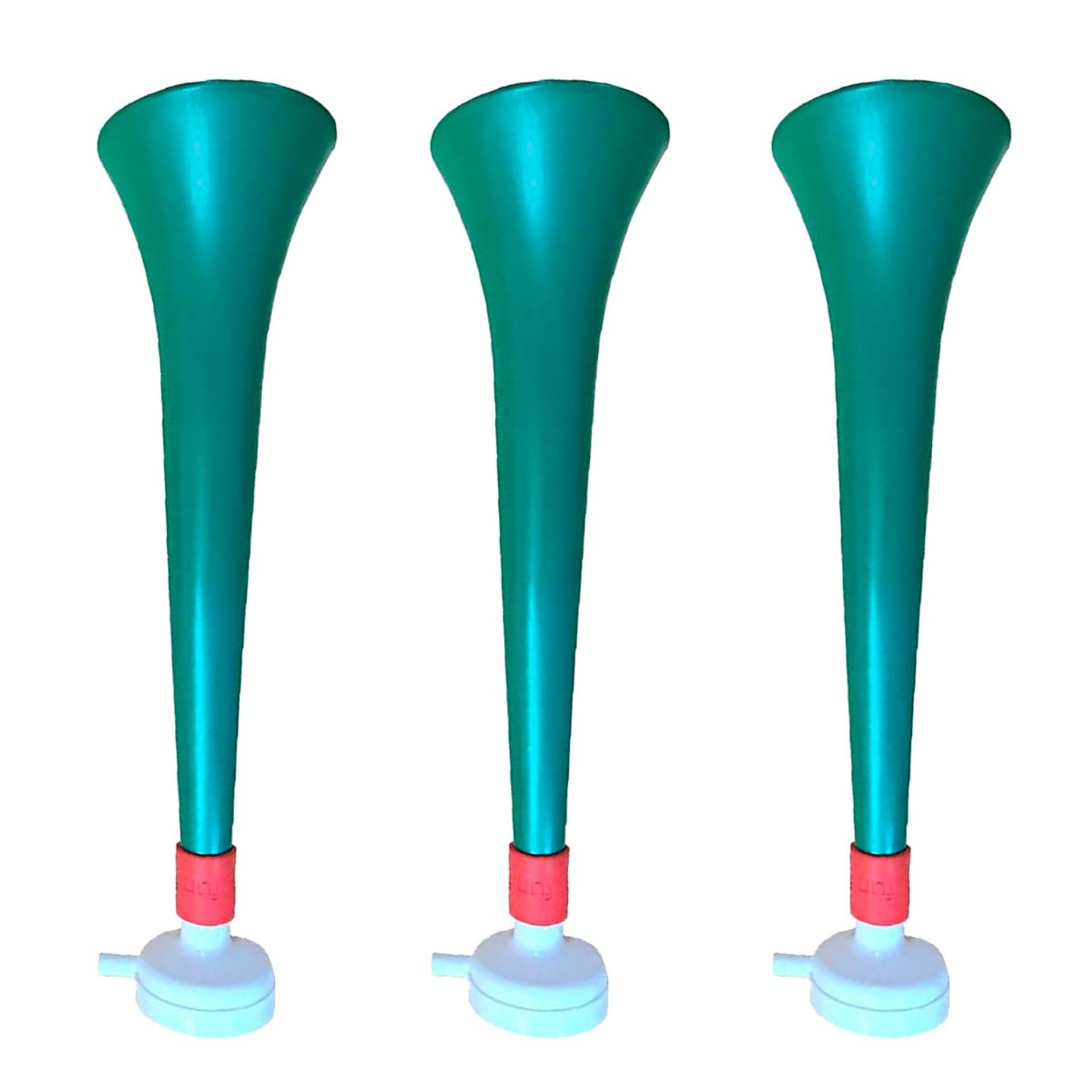 Plastic Stadium Trumpets Pack of 3 Loud Vuvuzela Air Horns for Football, Cheerleading & Sports Events - Wales Style