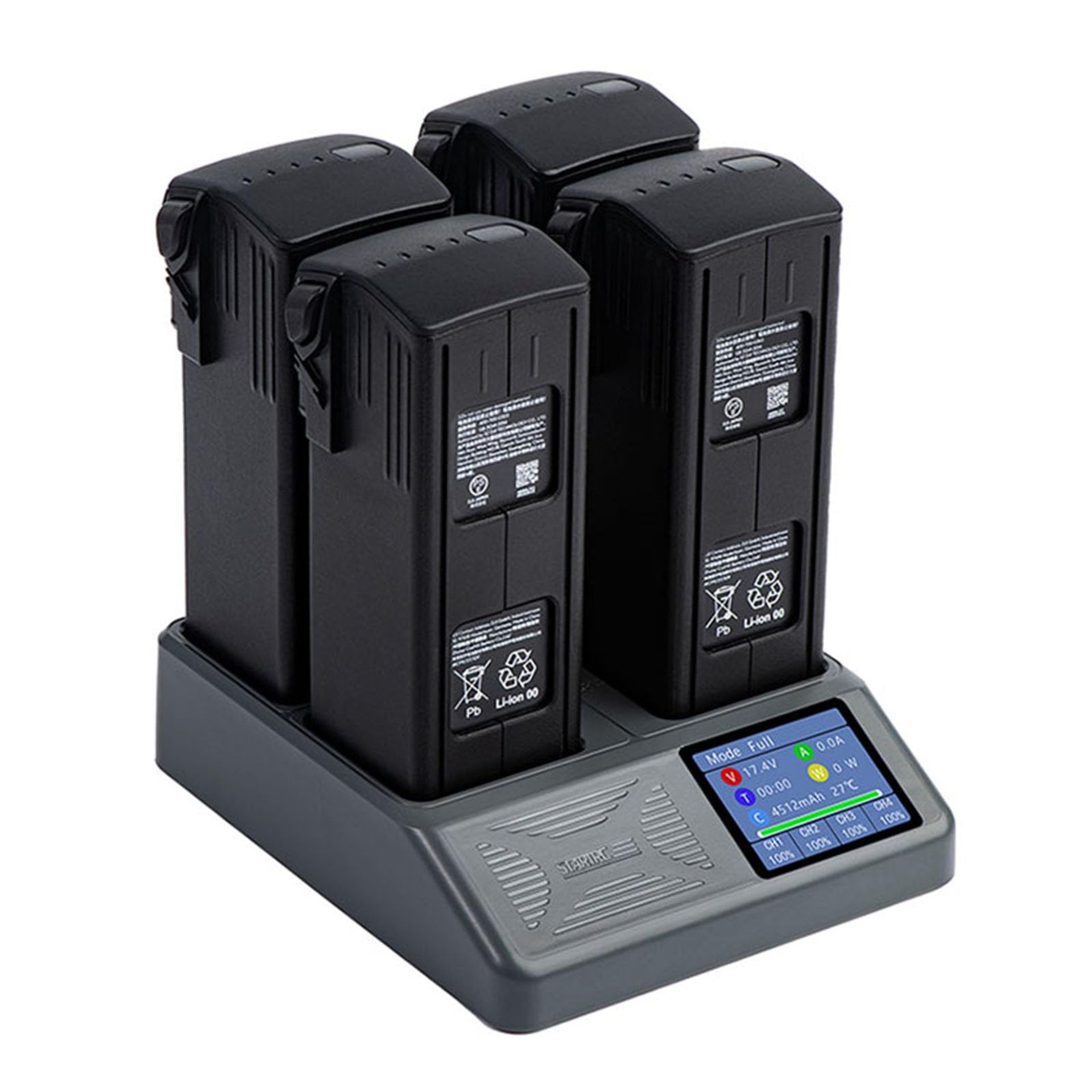 Multi Battery Charging Hub with LCD Display for DJI Mavic 3 Series Drones - Grey