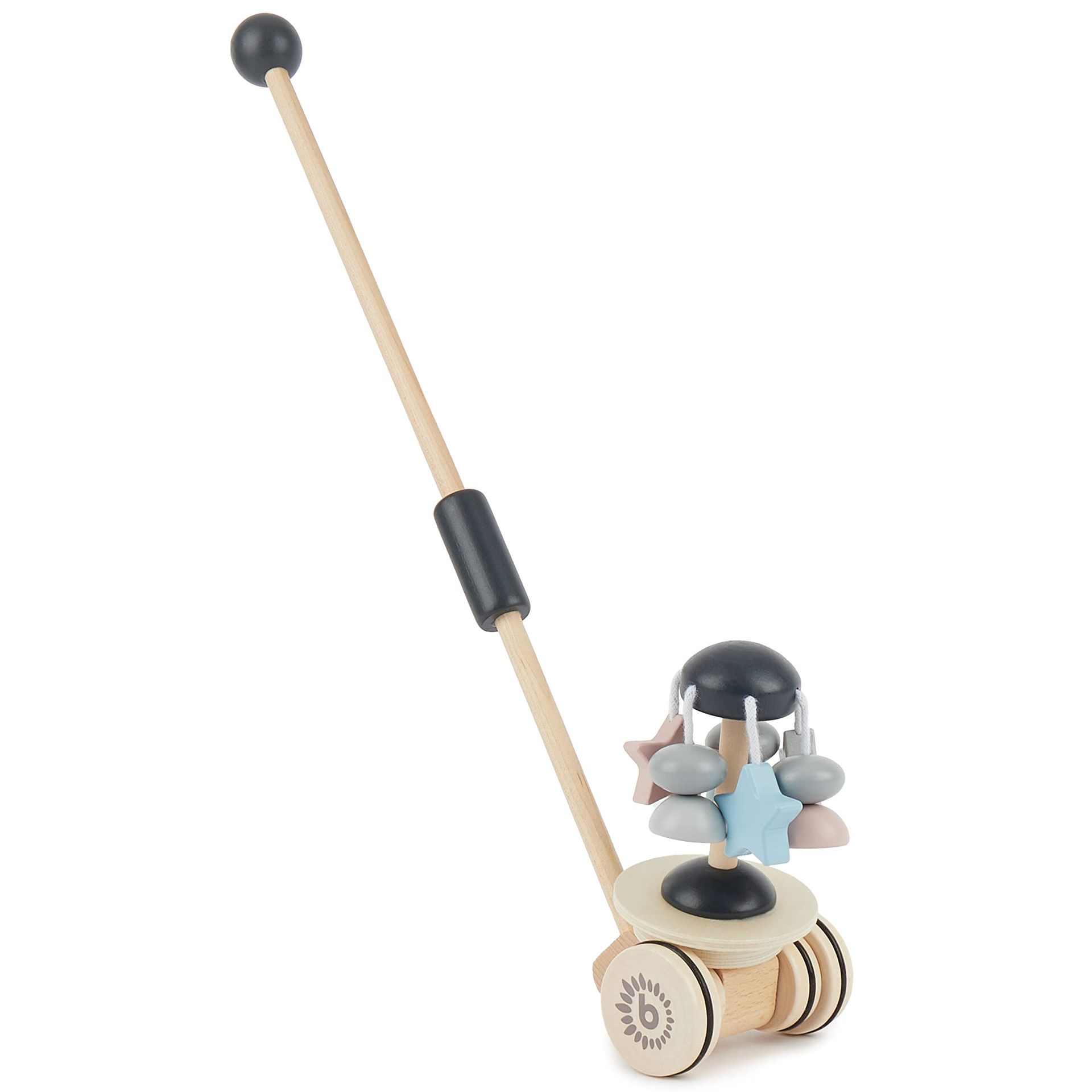 Wooden Baby Push Along & Pull Along Walking Toy with Stars and Beads Activity - Blue 1 Stück