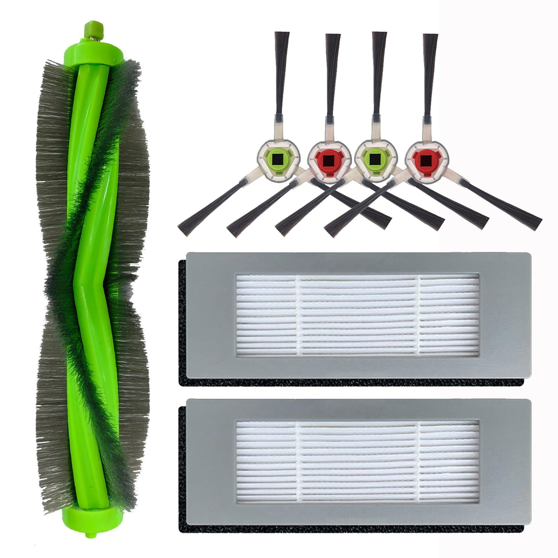 Replacement Cleaning Accessories Set for iRobot Roomba Combo 113 R113840 with Roller Brush, Side Brushes and Filters - Set 2