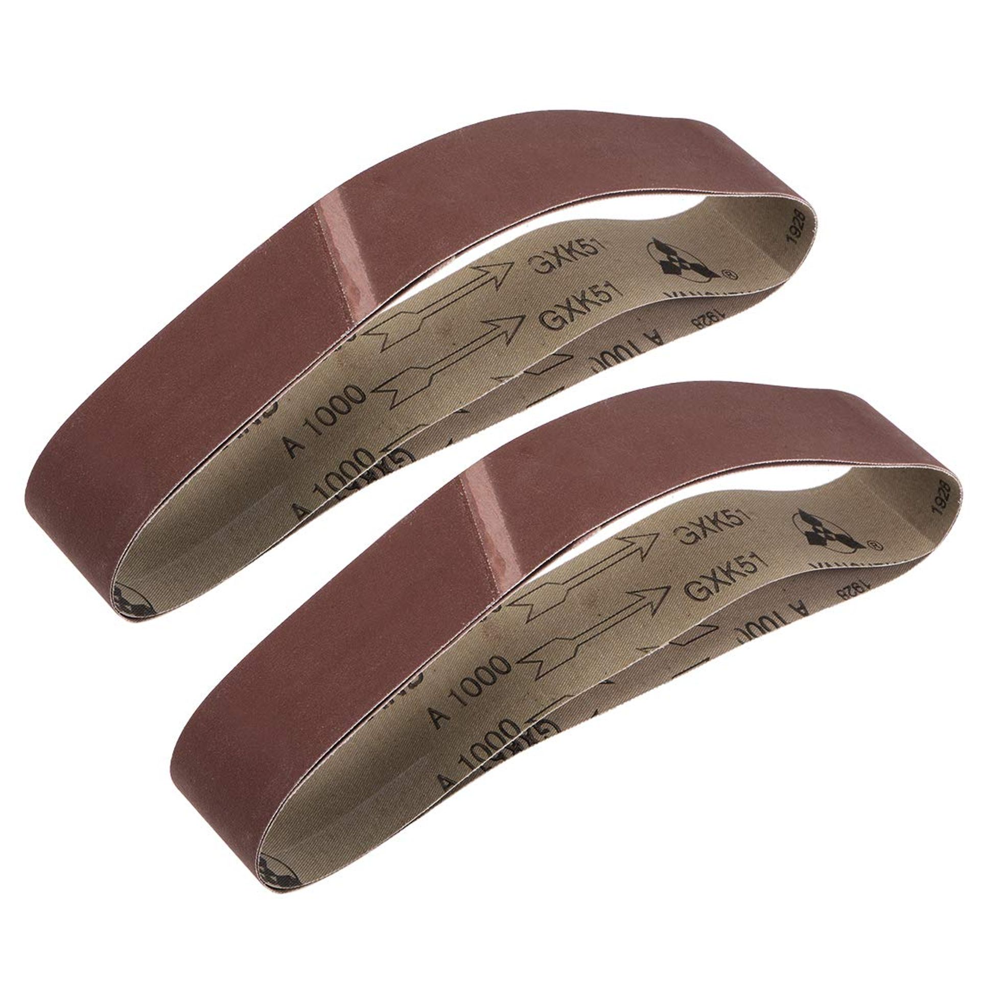 2" x 27" Sanding Belts 1000 Grit Aluminium Oxide, Durable Abrasive for Wood & Metal - 4 Pack