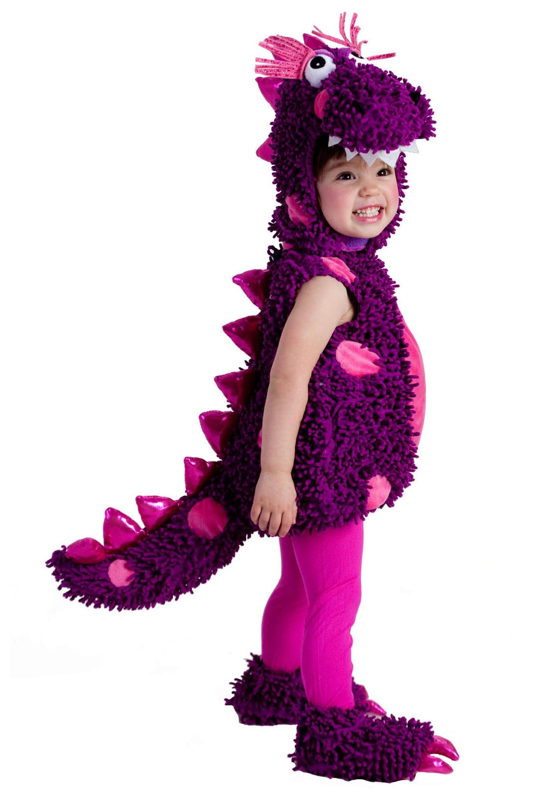 Girls Purple Dinosaur Costume for Kids | Cute Animal Fancy Dress Outfit for Parties, Playtime & Halloween (12-18 Months)